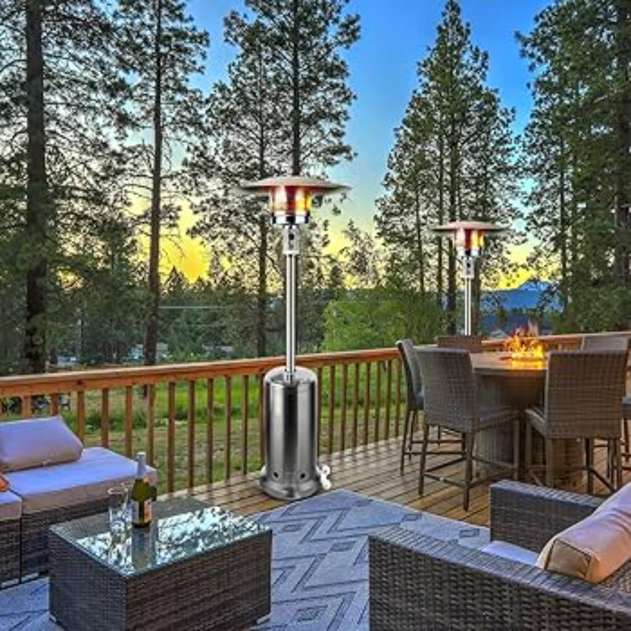 Schwank Portable Parasol Stainless Steel Patio Heater, LP Gas