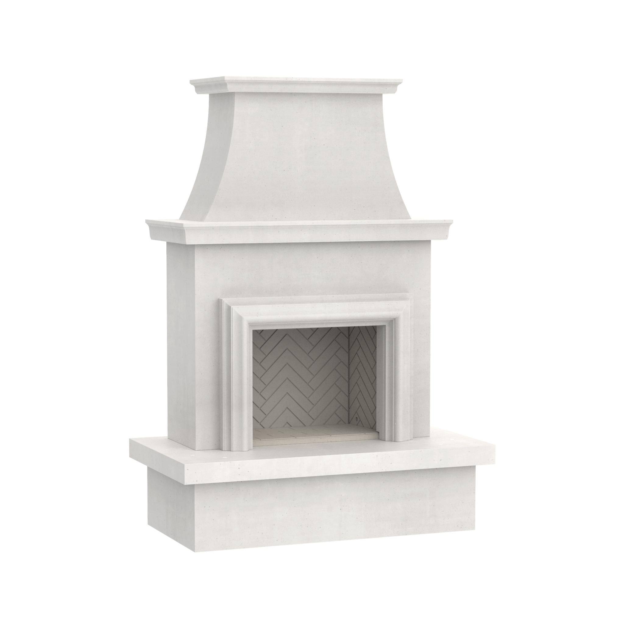 American Fyre Designs Contractors Model Outdoor Gas Fireplace with Moulding
