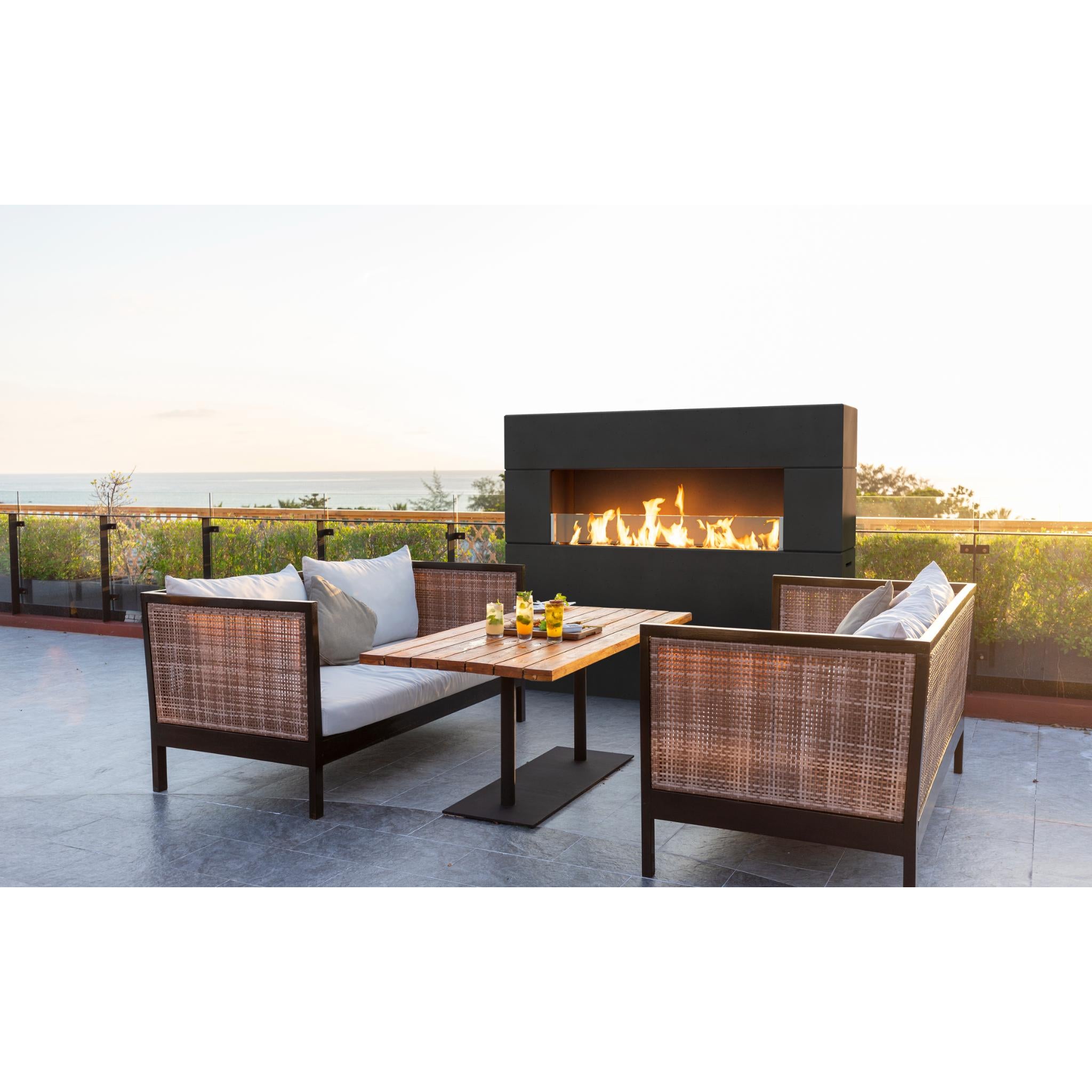 American Fyre Designs 72" Milan Tall Linear Outdoor Gas Fireplace