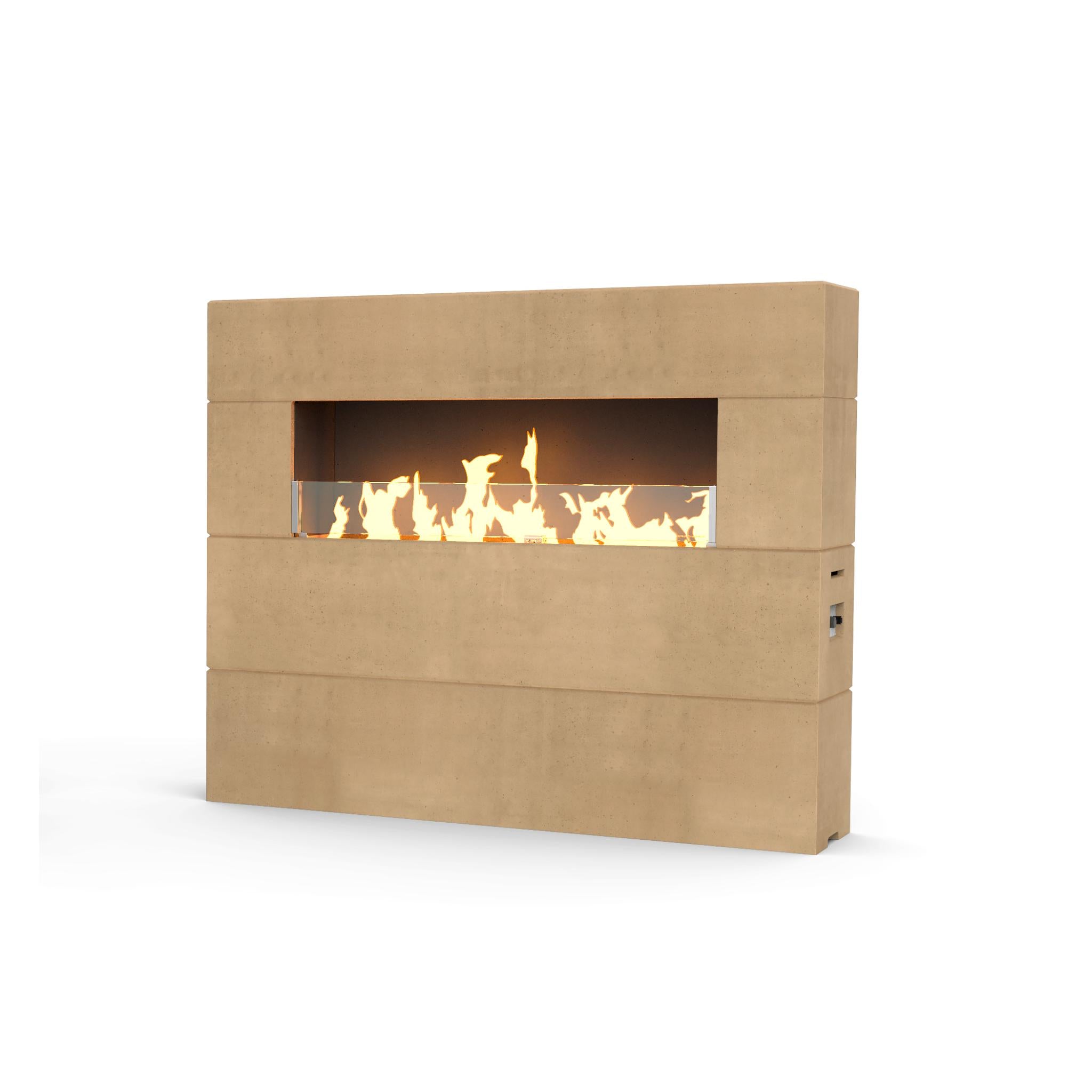 American Fyre Designs 72" Milan Tall Linear Outdoor Gas Fireplace