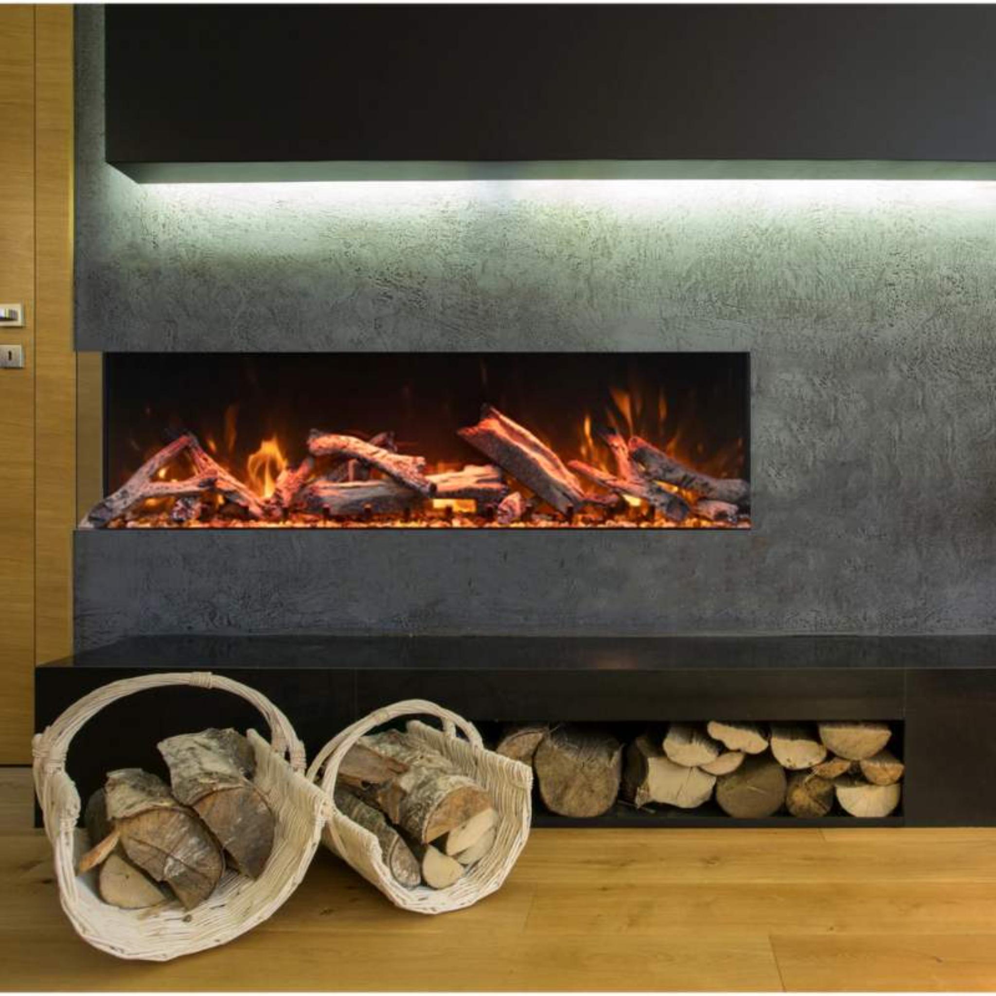 Amantii Tru View XL Deep Smart 3 Sided Electric Fireplace