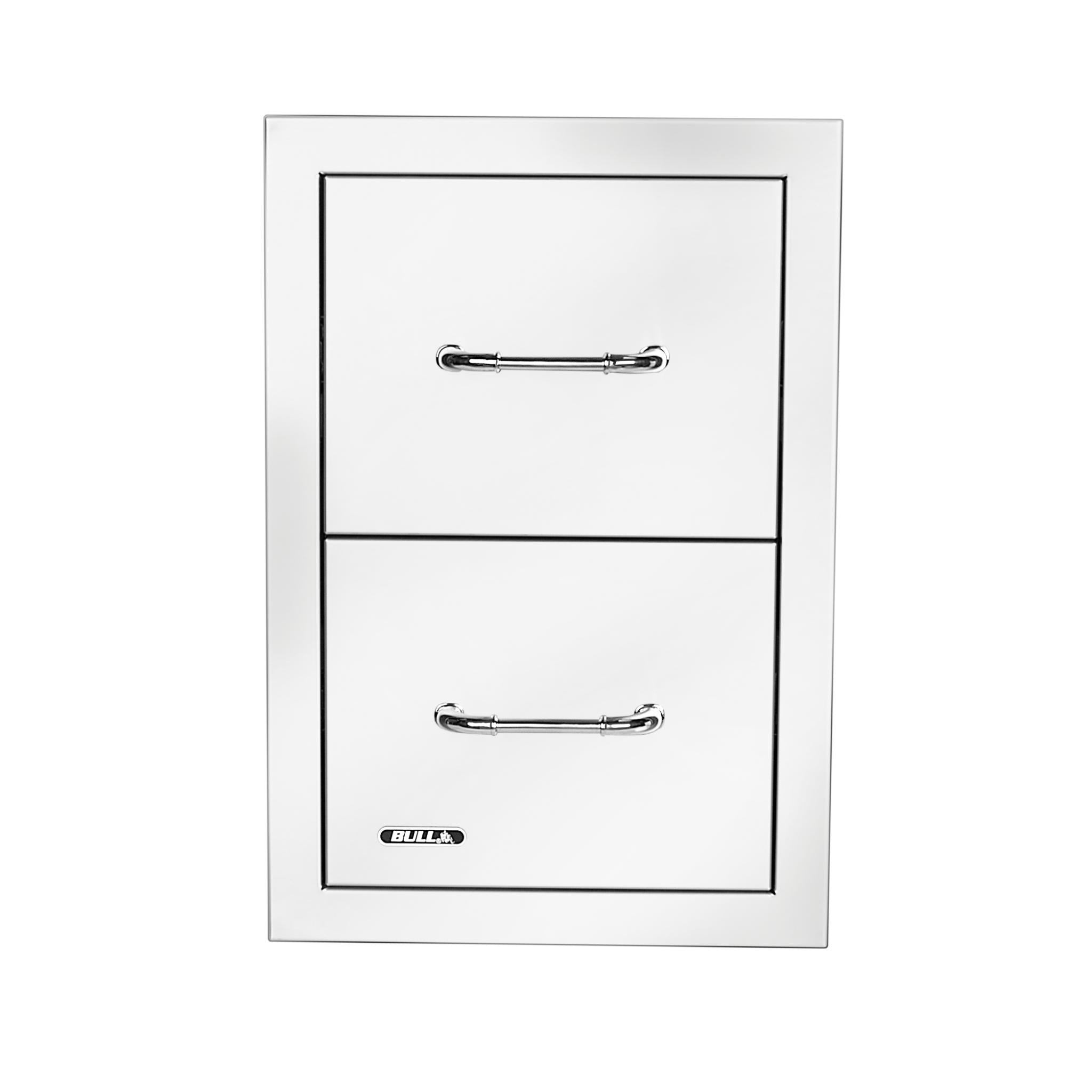 Bull Stainless Steel Double Drawer w/ Reveal