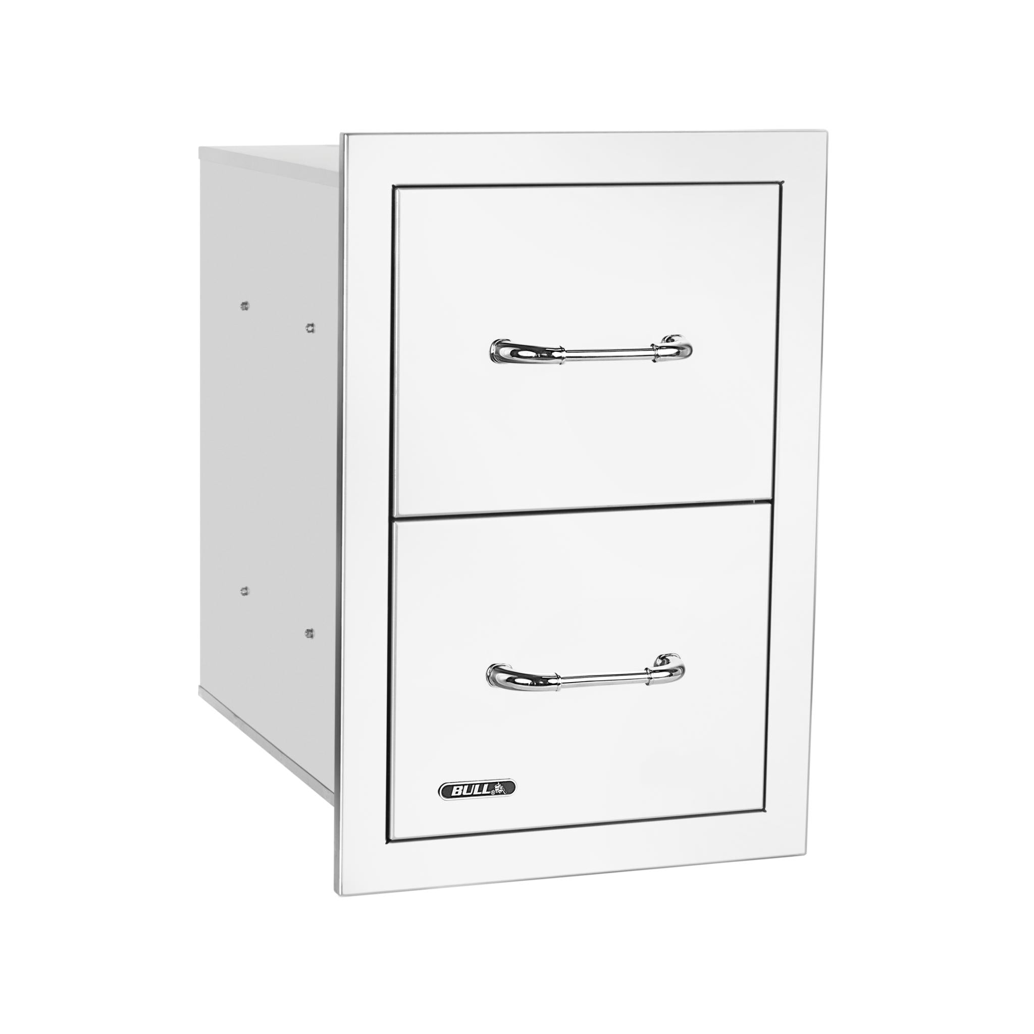 Bull Stainless Steel Double Drawer w/ Reveal