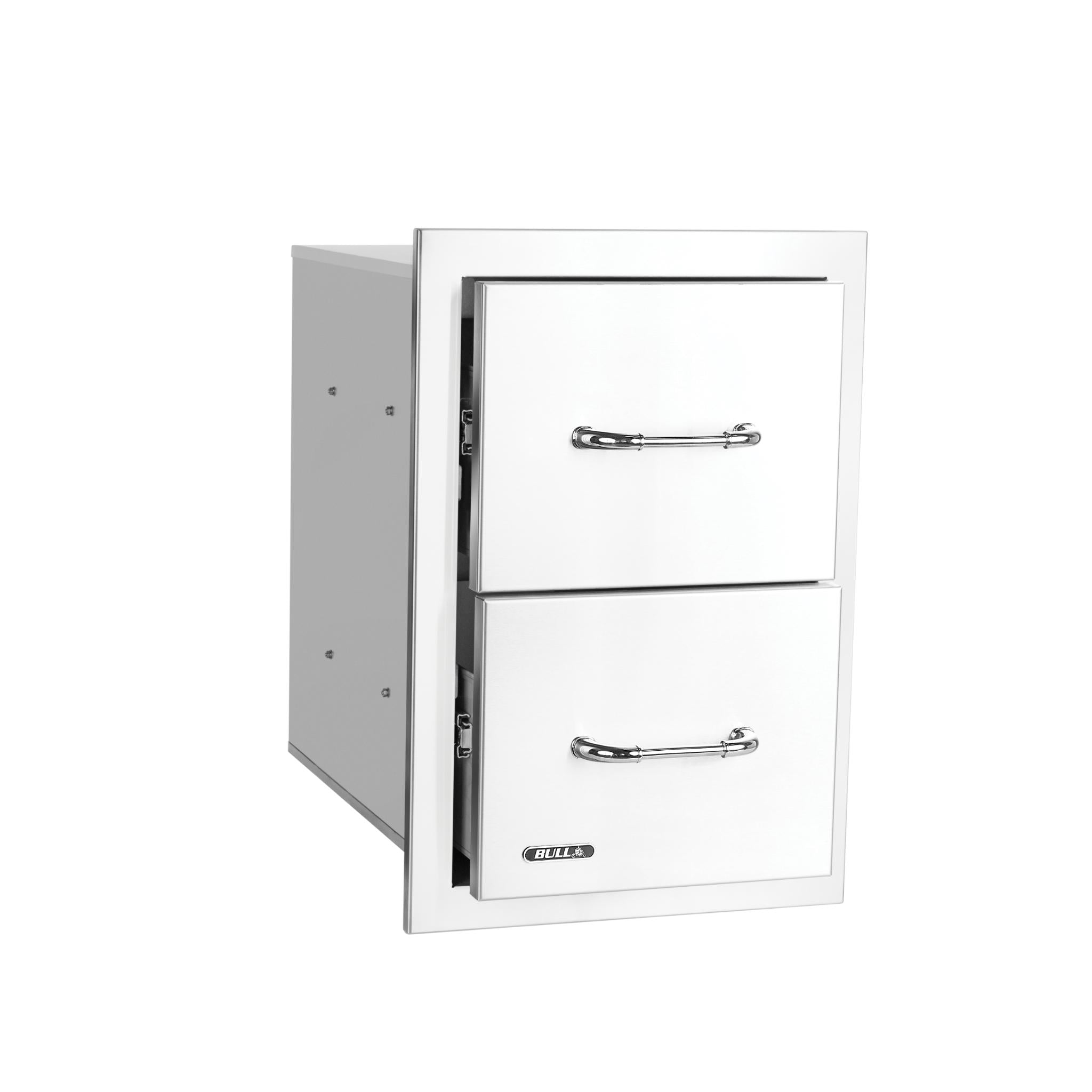 Bull Stainless Steel Double Drawer w/ Reveal
