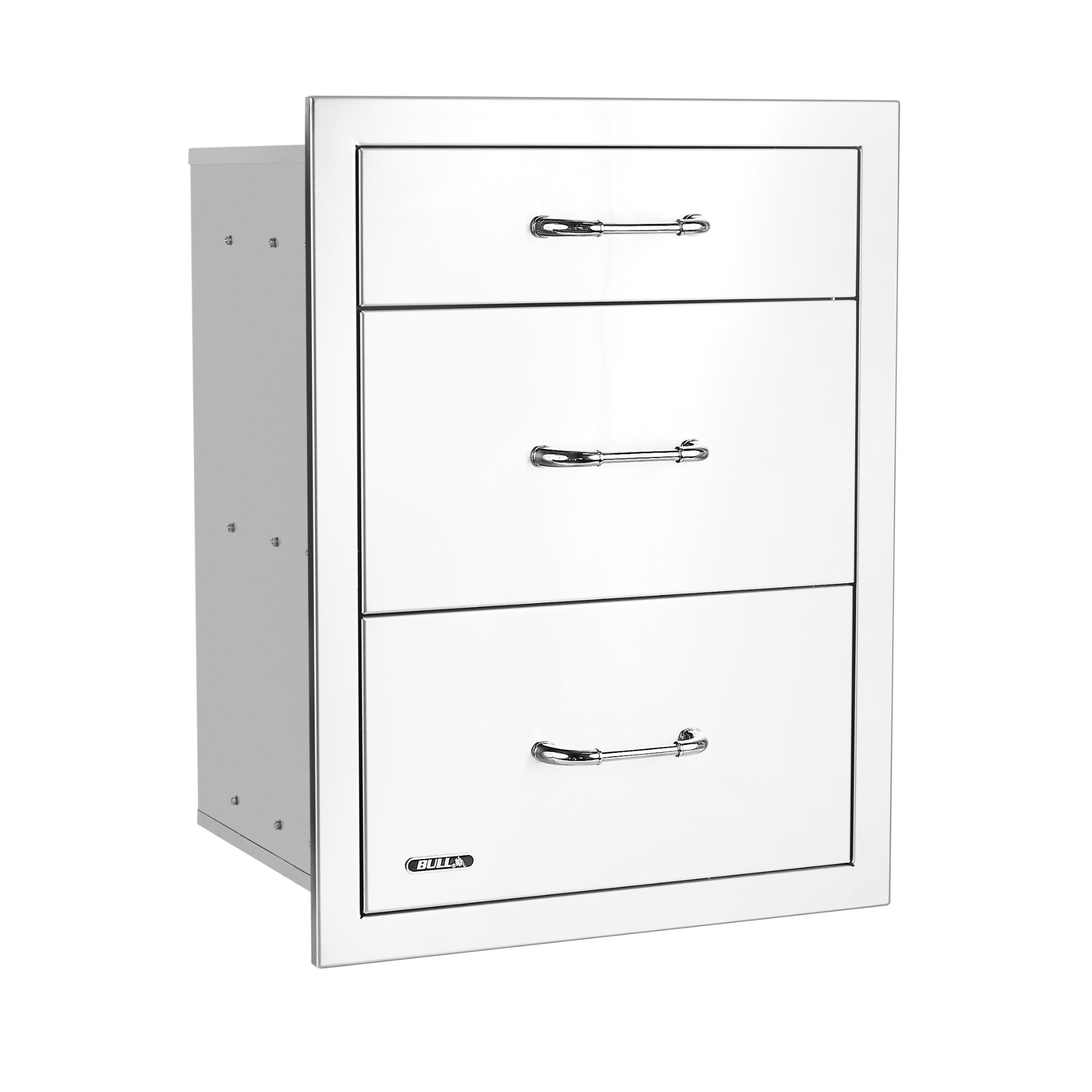 Bull Drawer, Triple, 2+1 S/S w/ Reveal