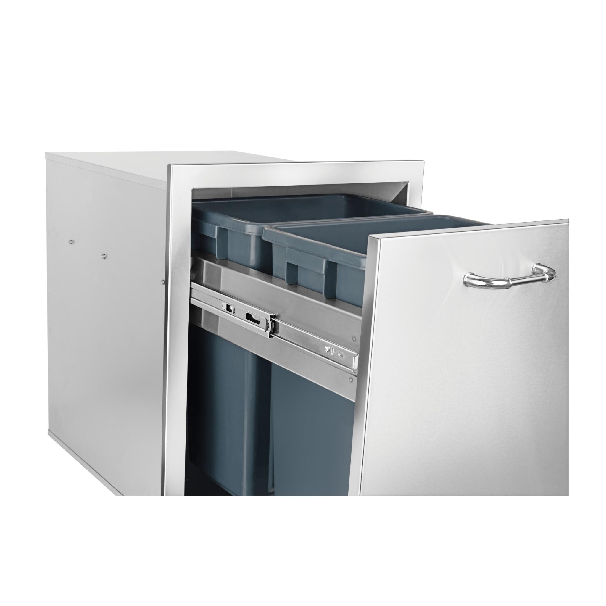 Bull Double Pull Out Trash/ Recycle Drawer (8 Gallon) w/ Reveal