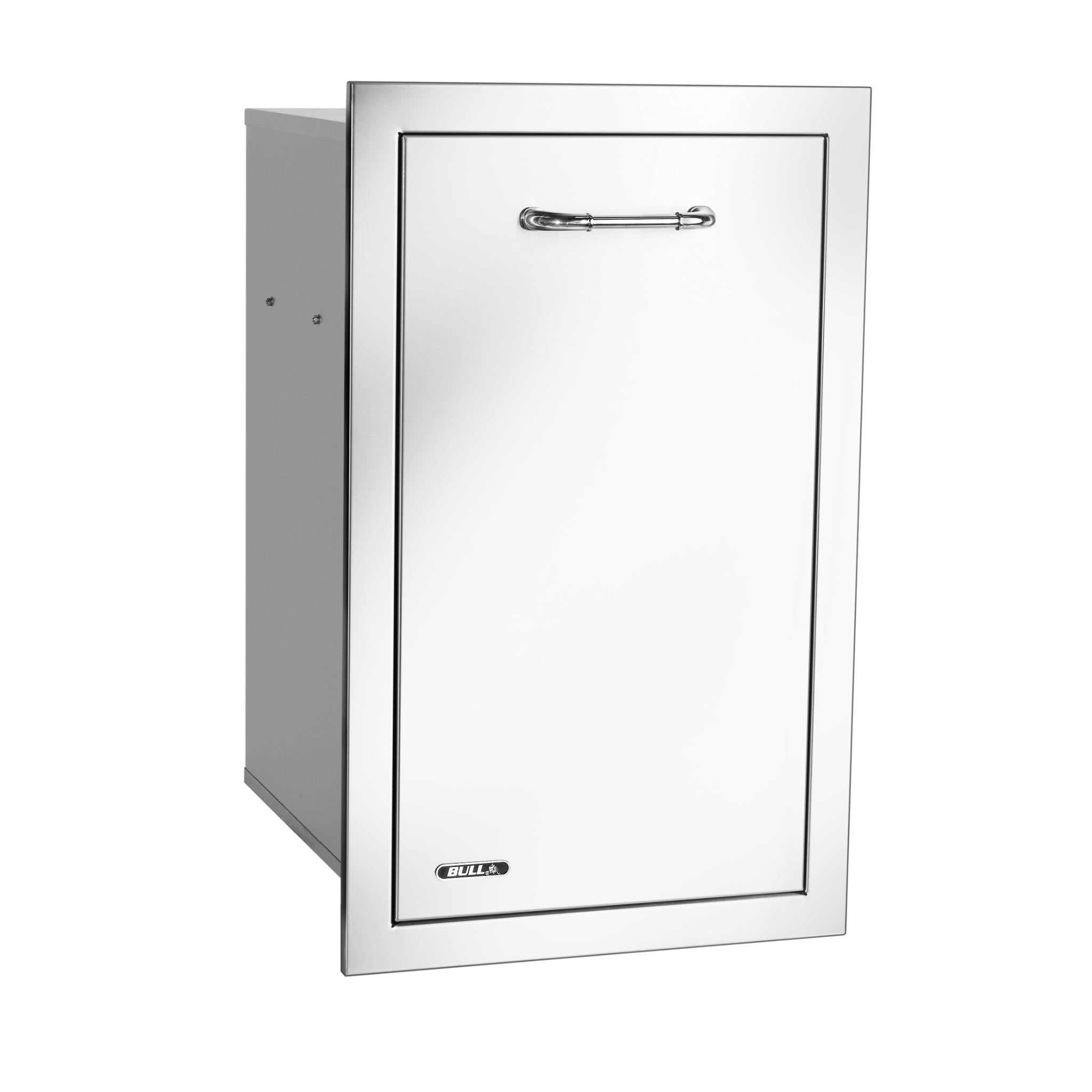 Bull Slim 10 Gallon Trash Drawer With Trash Can w/ Reveal