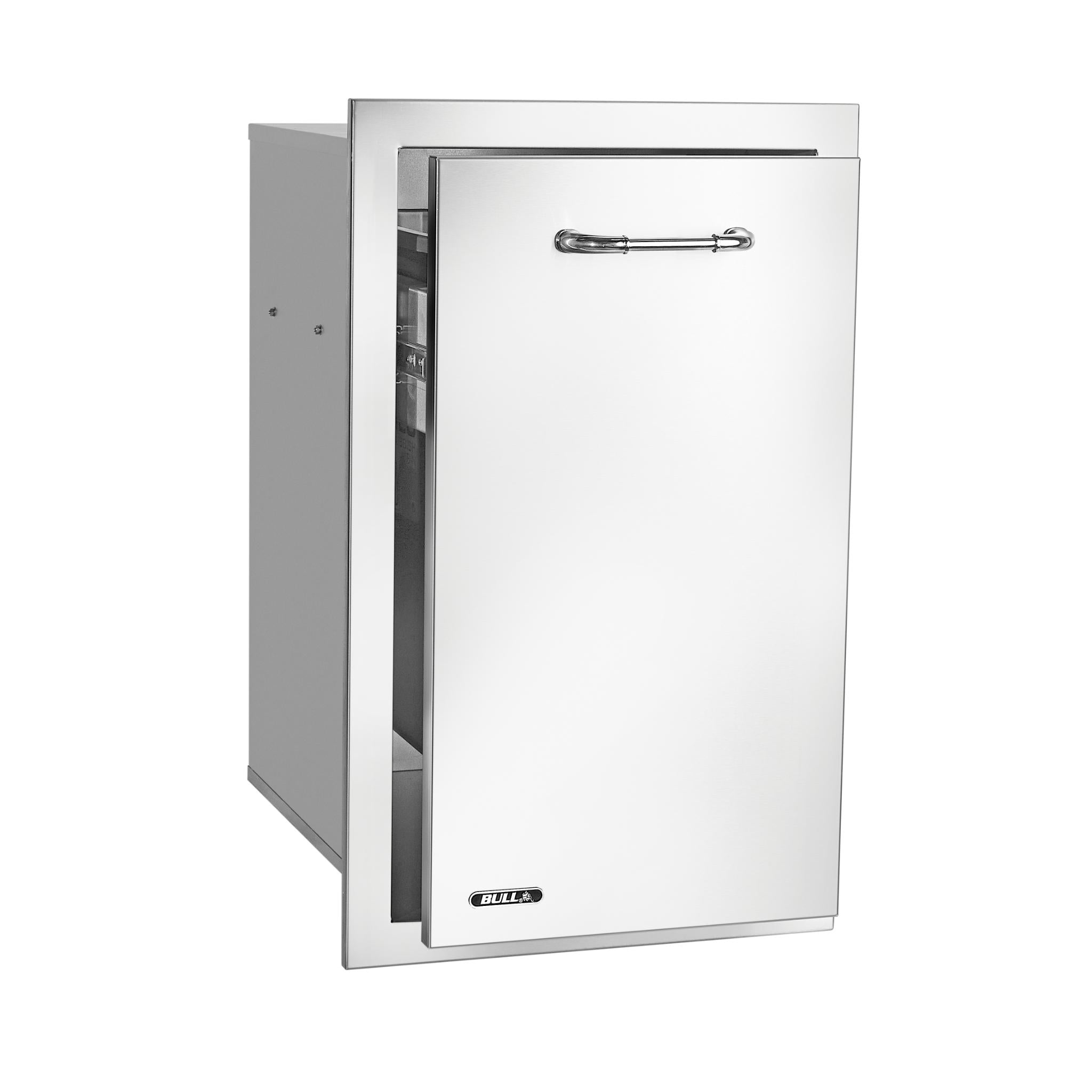 Bull Slim 10 Gallon Trash Drawer With Trash Can w/ Reveal