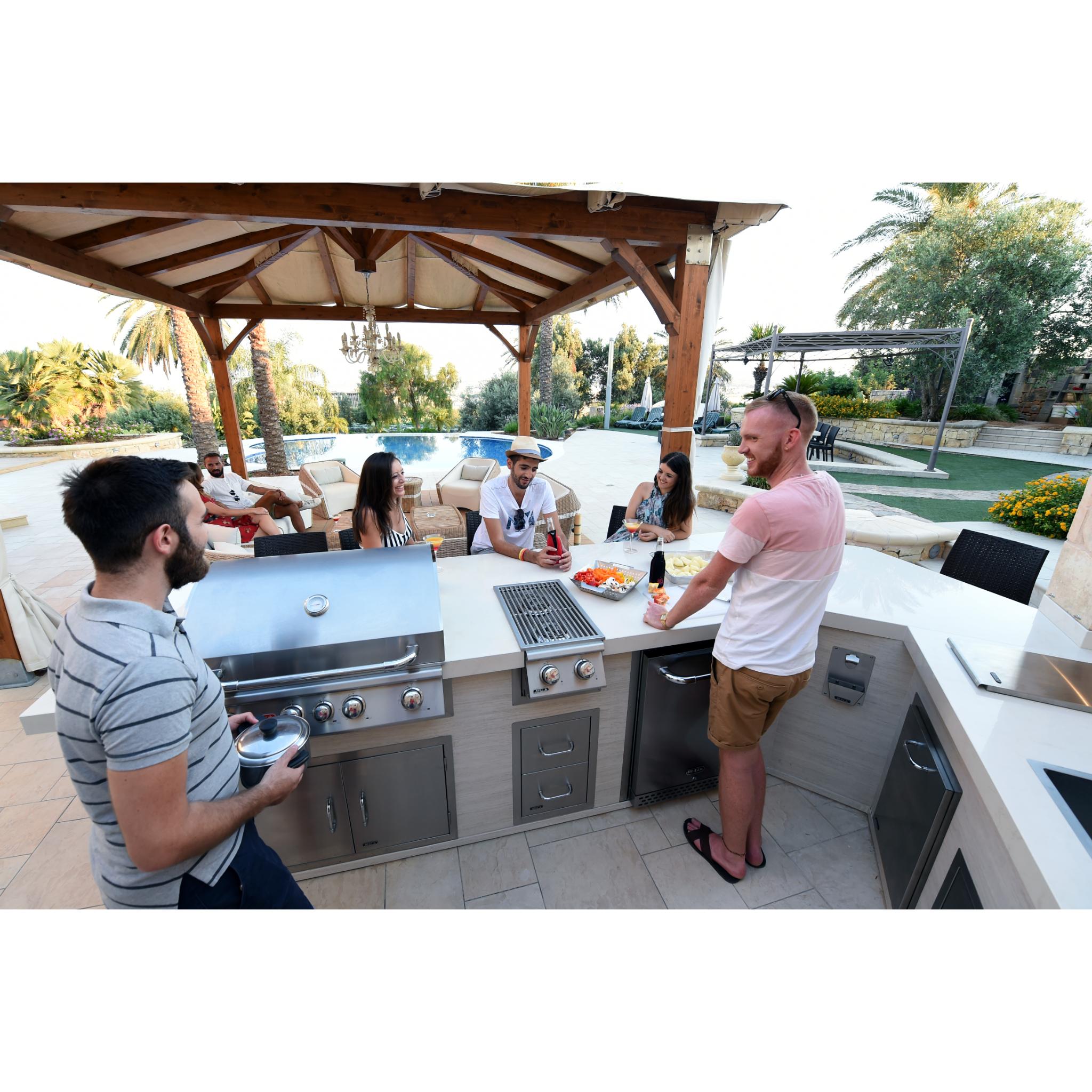 Bull Stainless Steel Double Drawer w/ Reveal