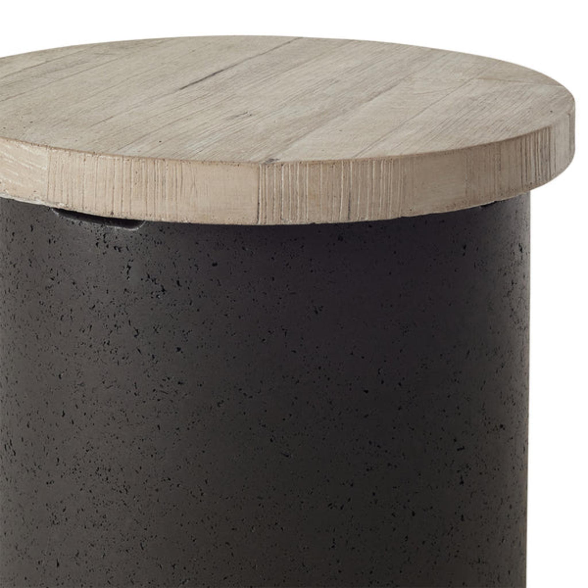 American Fyre Designs Reclaimed Wood Contempo Tank Cover/End Table