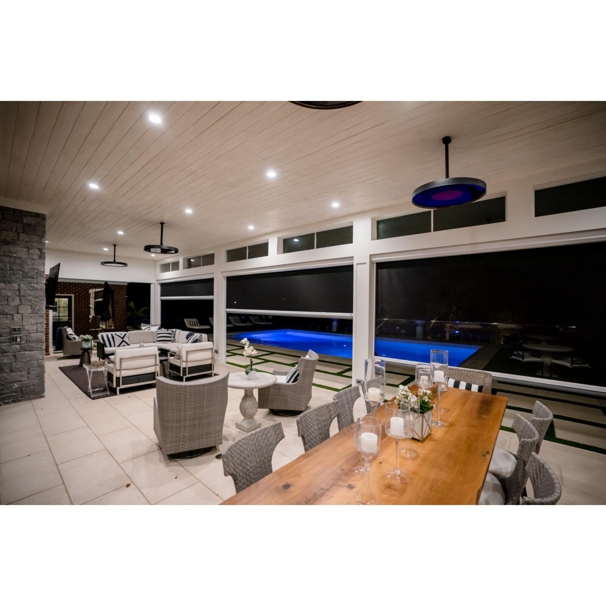 Bromic Eclipse Smart-Heat Electric Pendant Heater with 24" Ceiling Mount