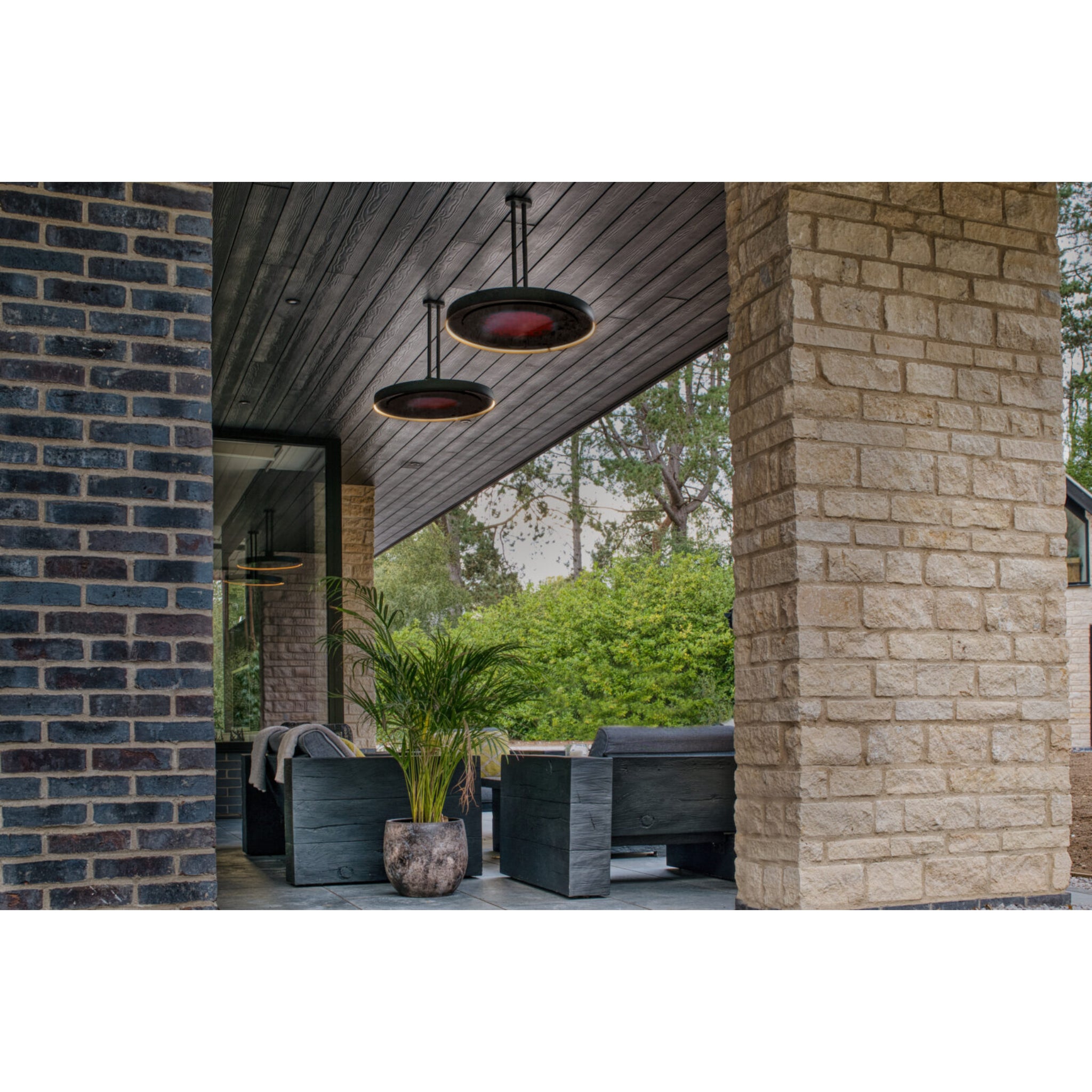 Bromic Eclipse Smart-Heat Electric Pendant Heater with 24" Ceiling Mount