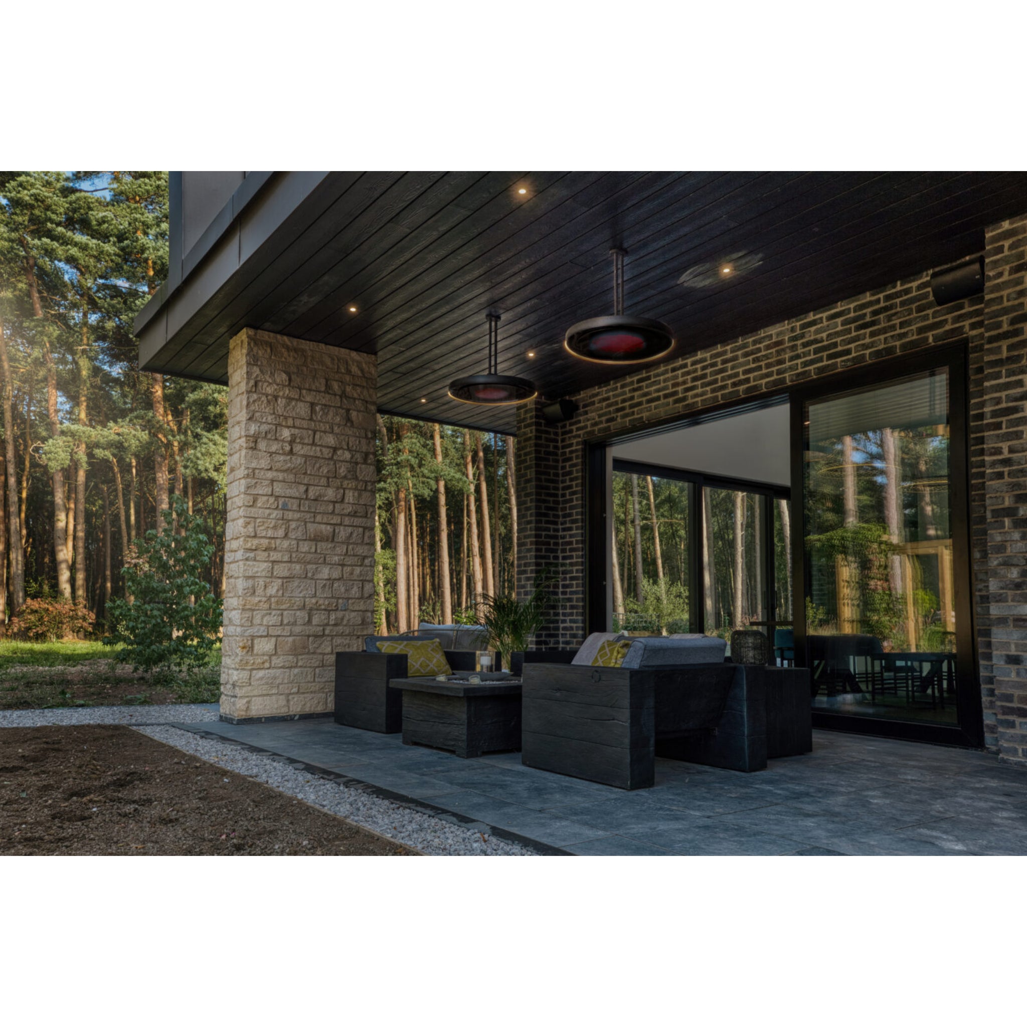 Bromic Eclipse Smart-Heat Electric Pendant Heater with 24" Ceiling Mount