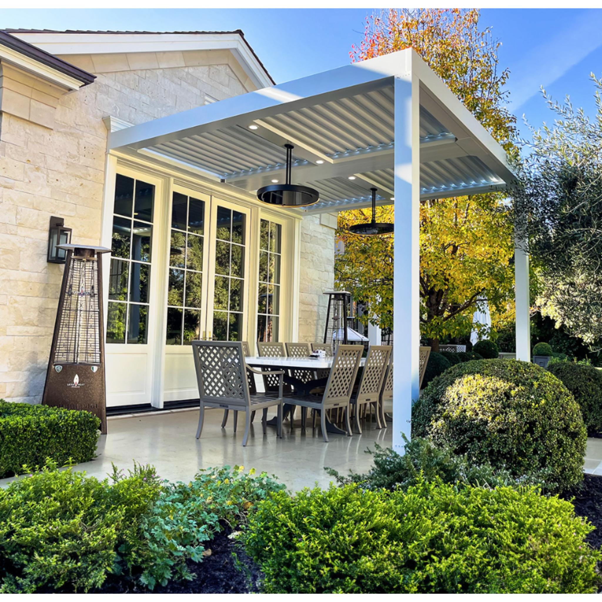 Bromic Eclipse Smart-Heat Electric Pendant Heater with Twin Pole Ceiling Mount