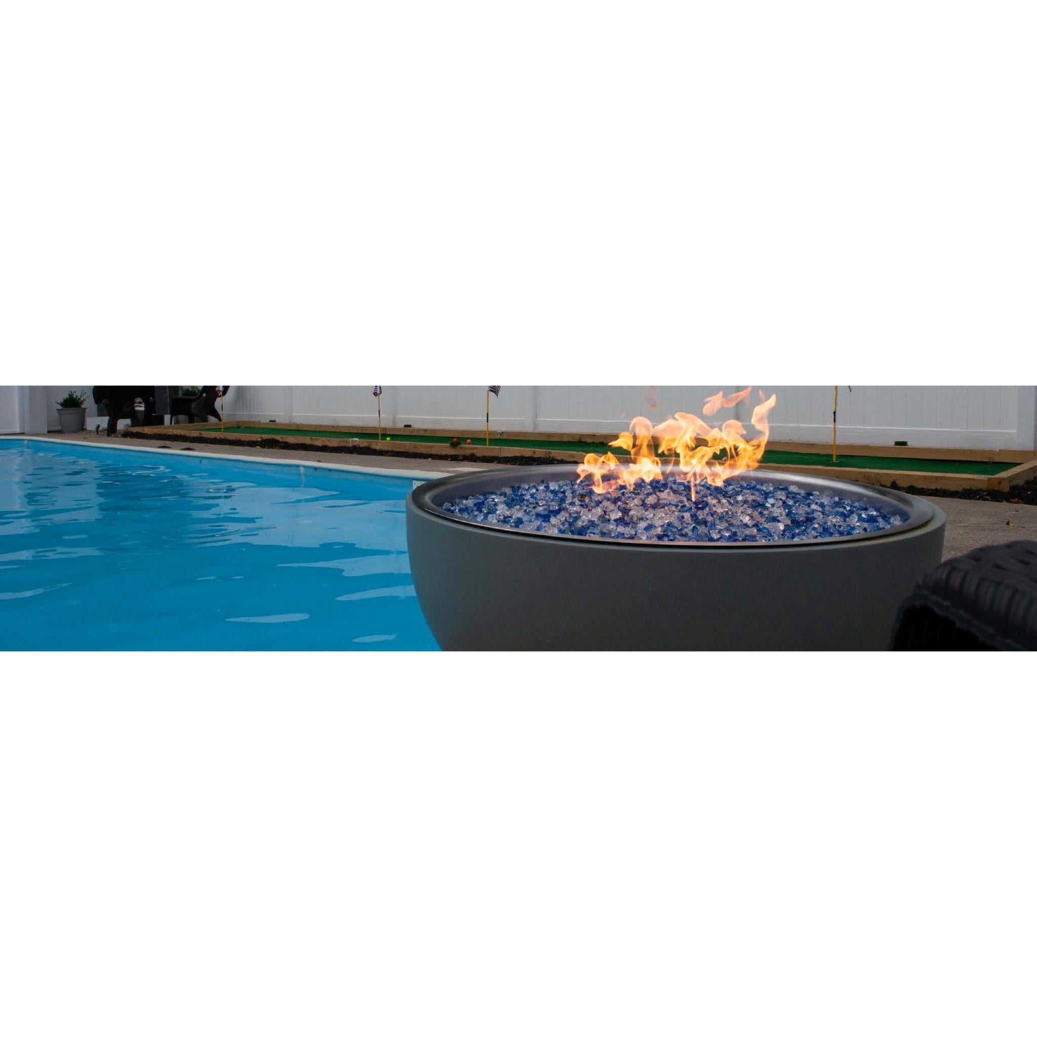 HPC Aluminum Spun Fire Bowl 35" Walnut Finish
