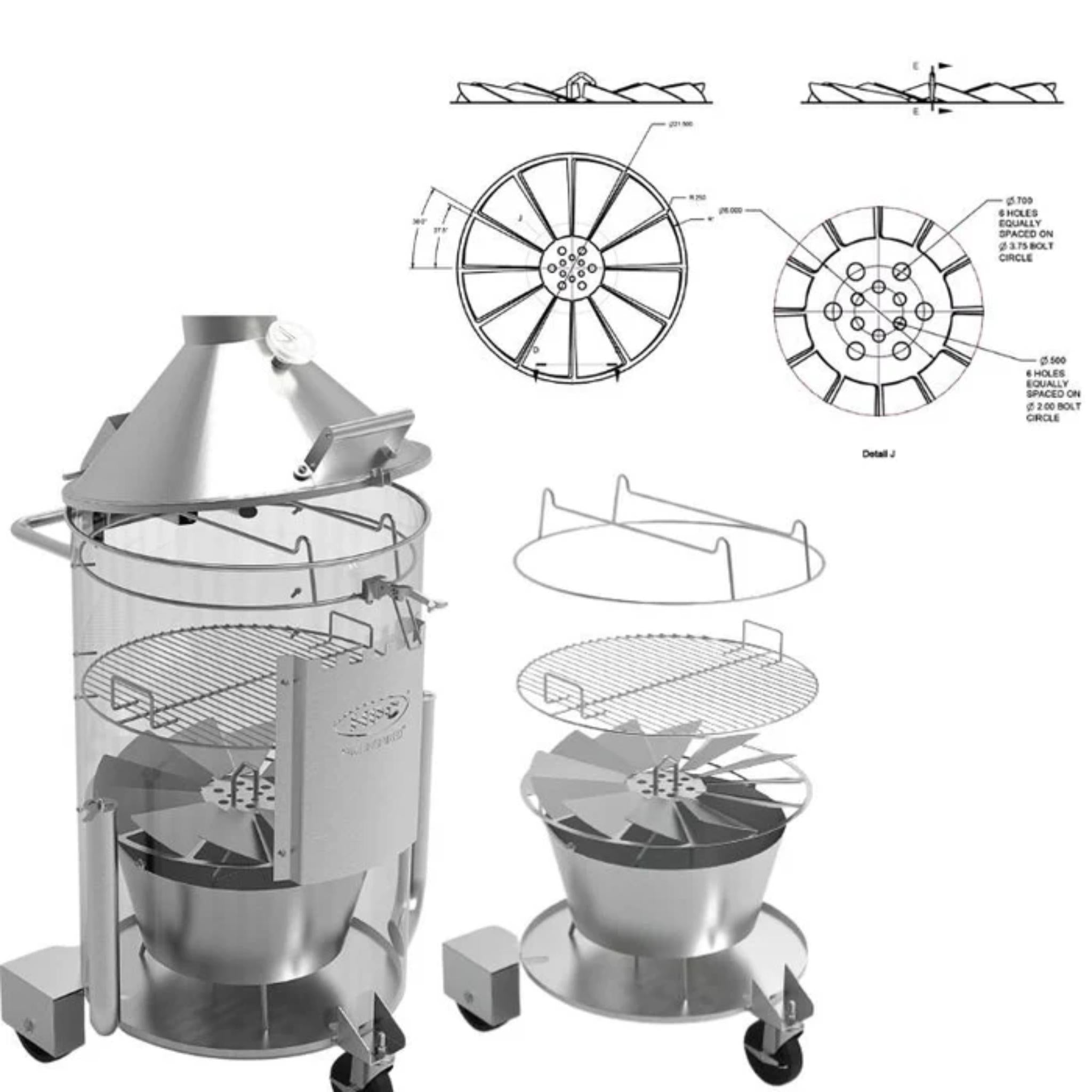 HPC Stainless Steel Drum Smoker