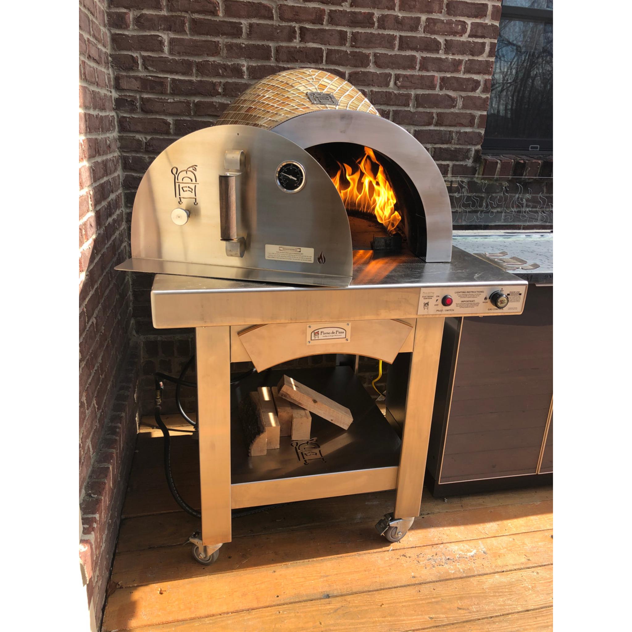HPC Forno De Pizza Forno Series Portable Pizza Oven with Cart