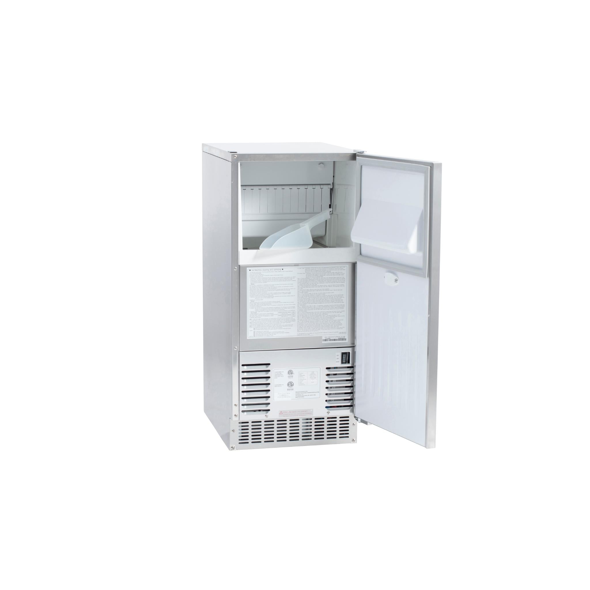 Bull Outdoor Rated Commercial Ice Maker 15" Stainless Steel, 62lbs