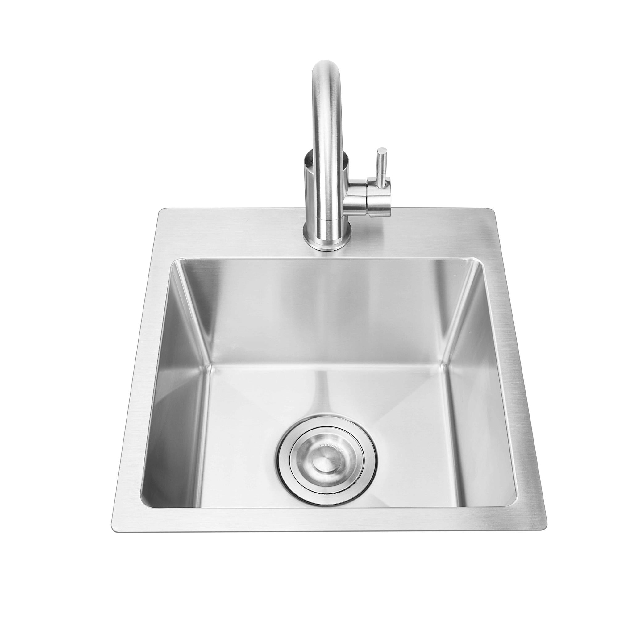 Bull SS Sink & Faucet Under & Over Mount - All In one Kit