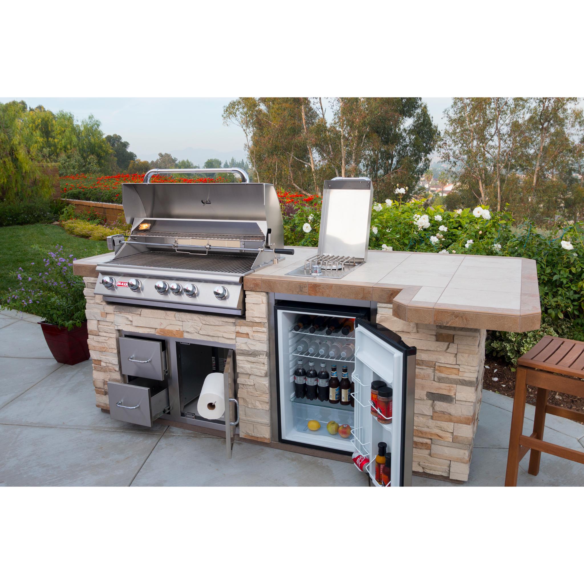 Bull S/S Single Storage Door w/ 2 Drawer Combo w/ Reveal for 30-38" Spaces