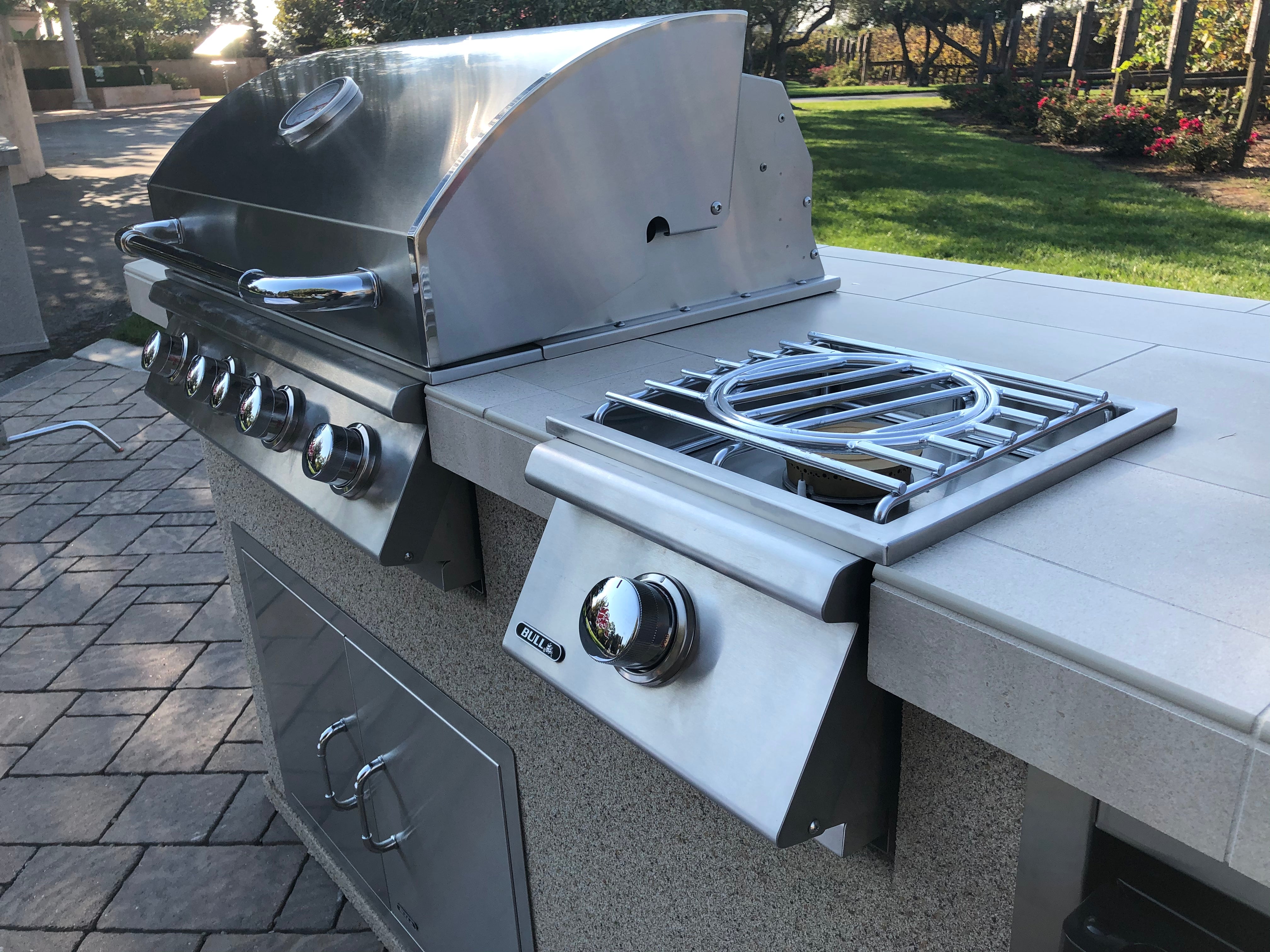 Bull Slide in Pro Single Side Burner with Cover