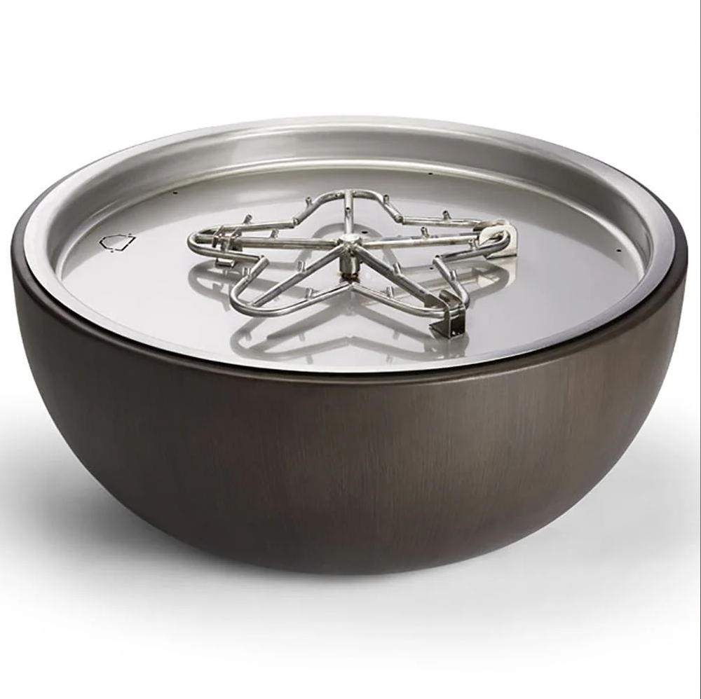 HPC Aluminum Spun Fire Bowl 35" Walnut Finish