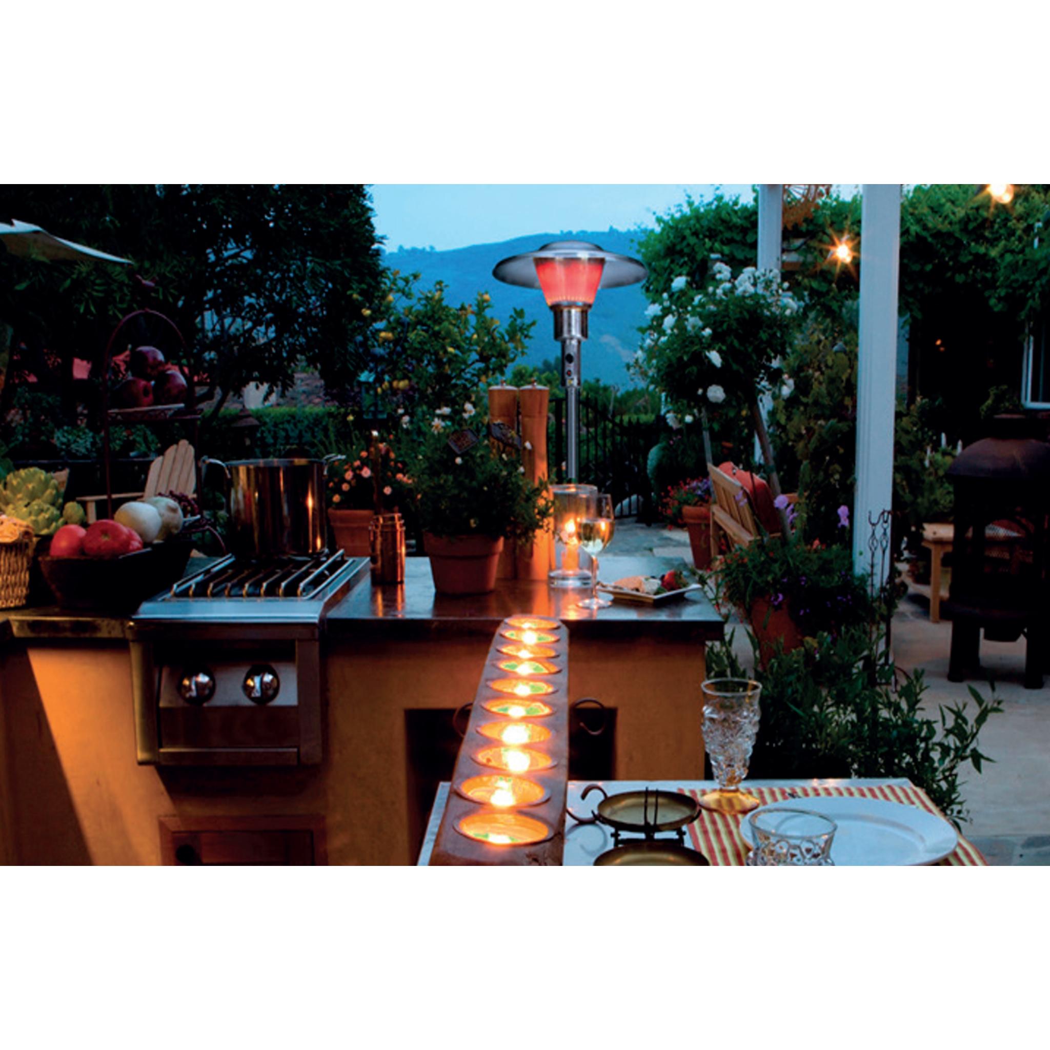 Schwank Fixed Mount Parasol Stainless Steel Patio Heater, Natural Gas
