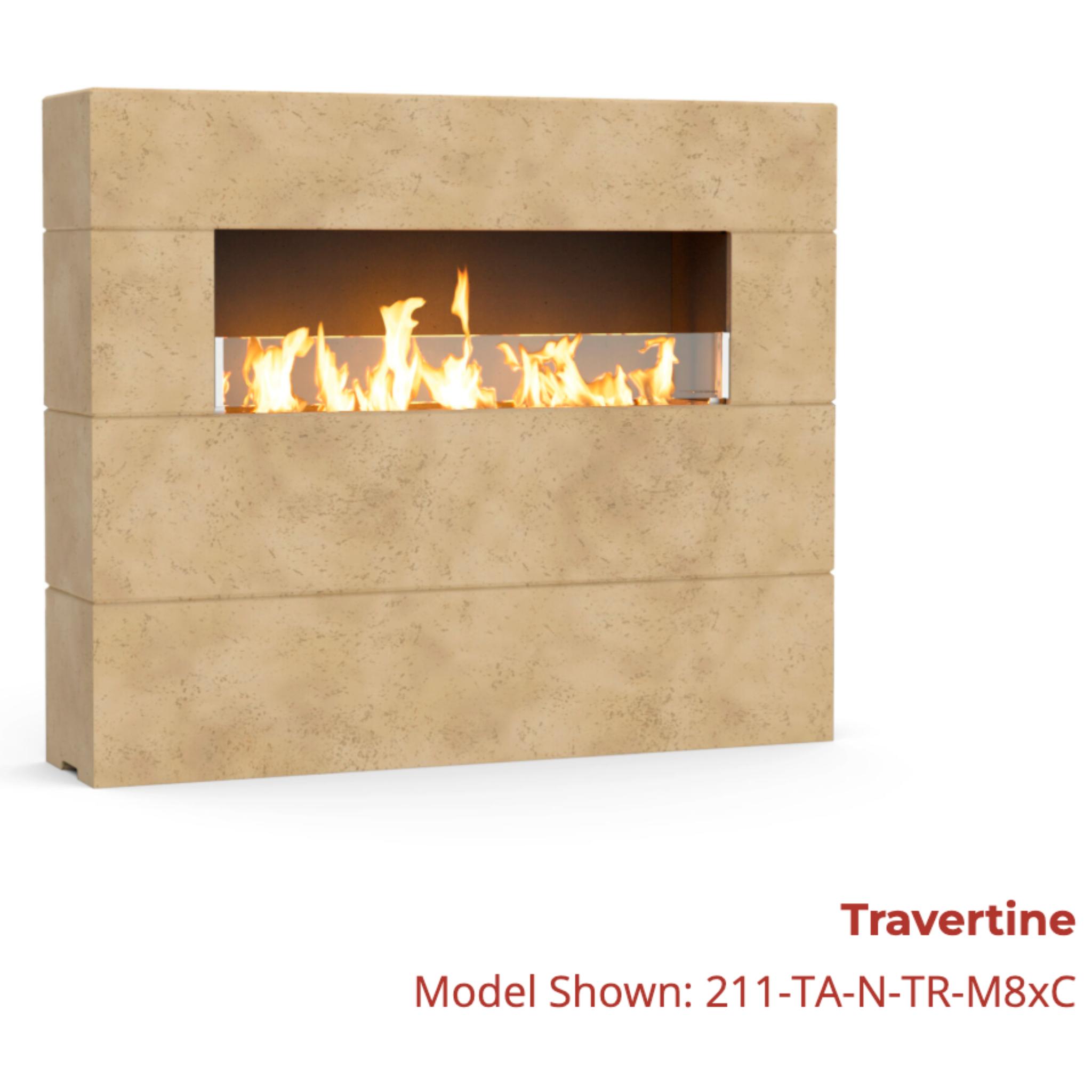 American Fyre Designs 72" Milan Tall Linear Outdoor Gas Fireplace