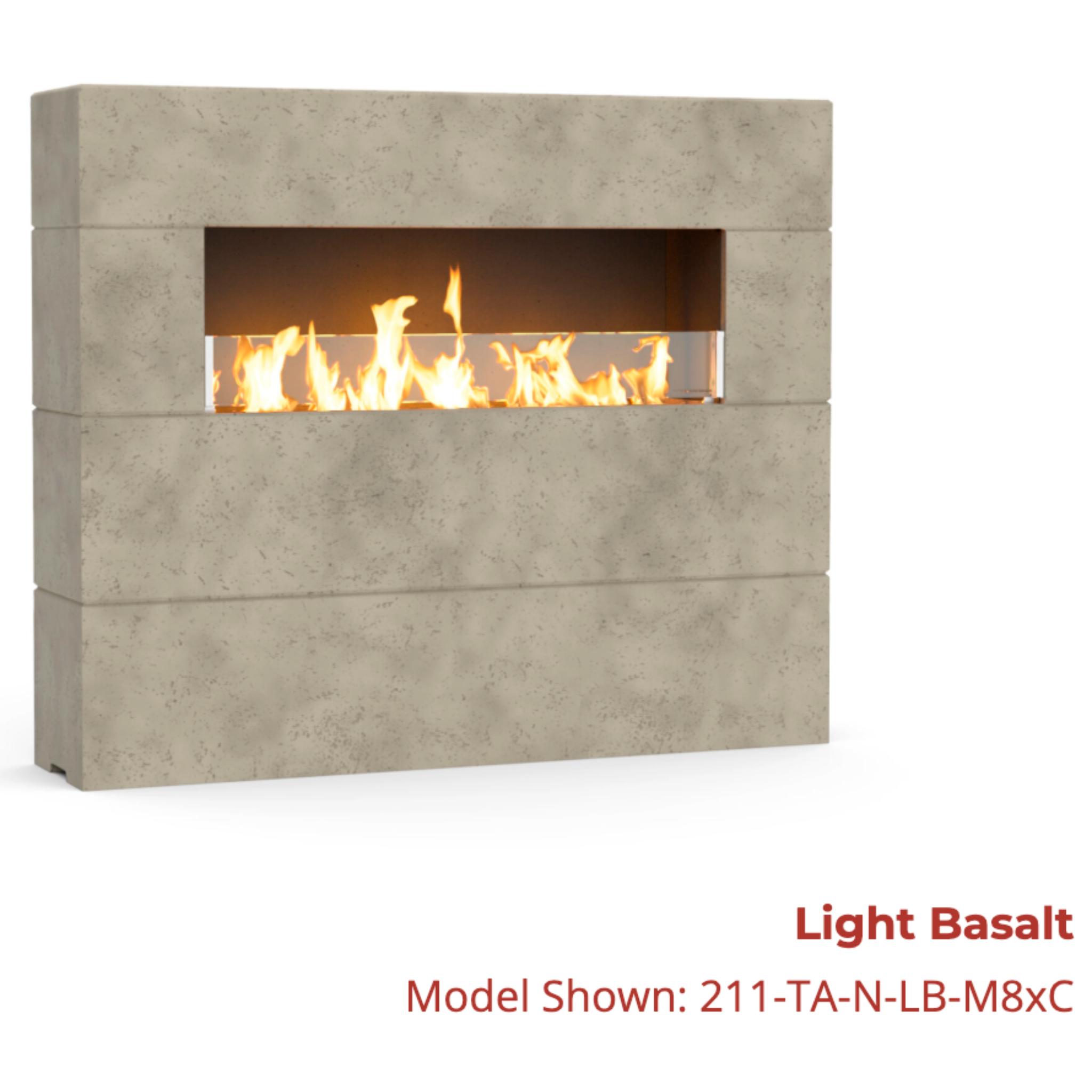 American Fyre Designs 72" Milan Tall Linear Outdoor Gas Fireplace