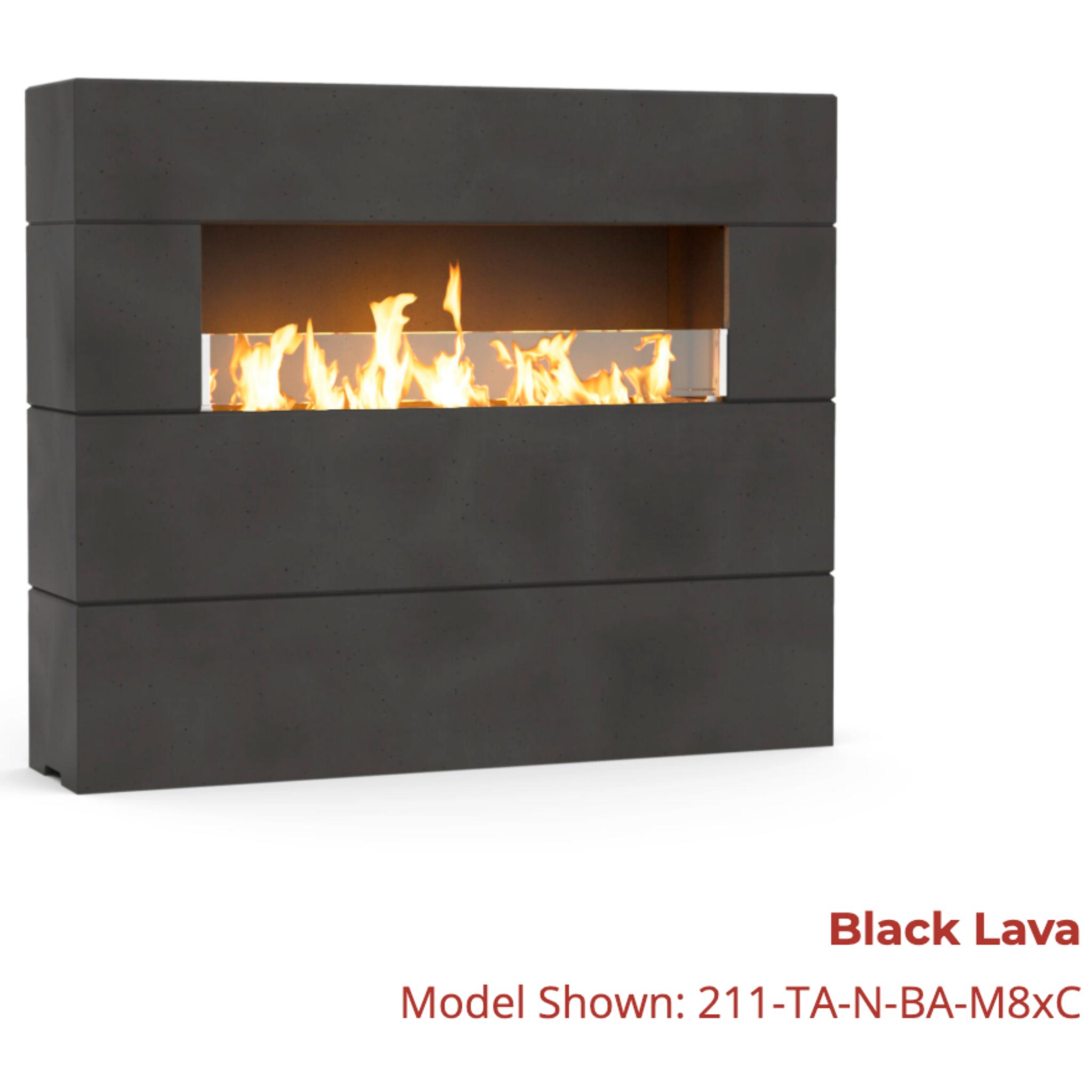 American Fyre Designs 72" Milan Tall Linear Outdoor Gas Fireplace