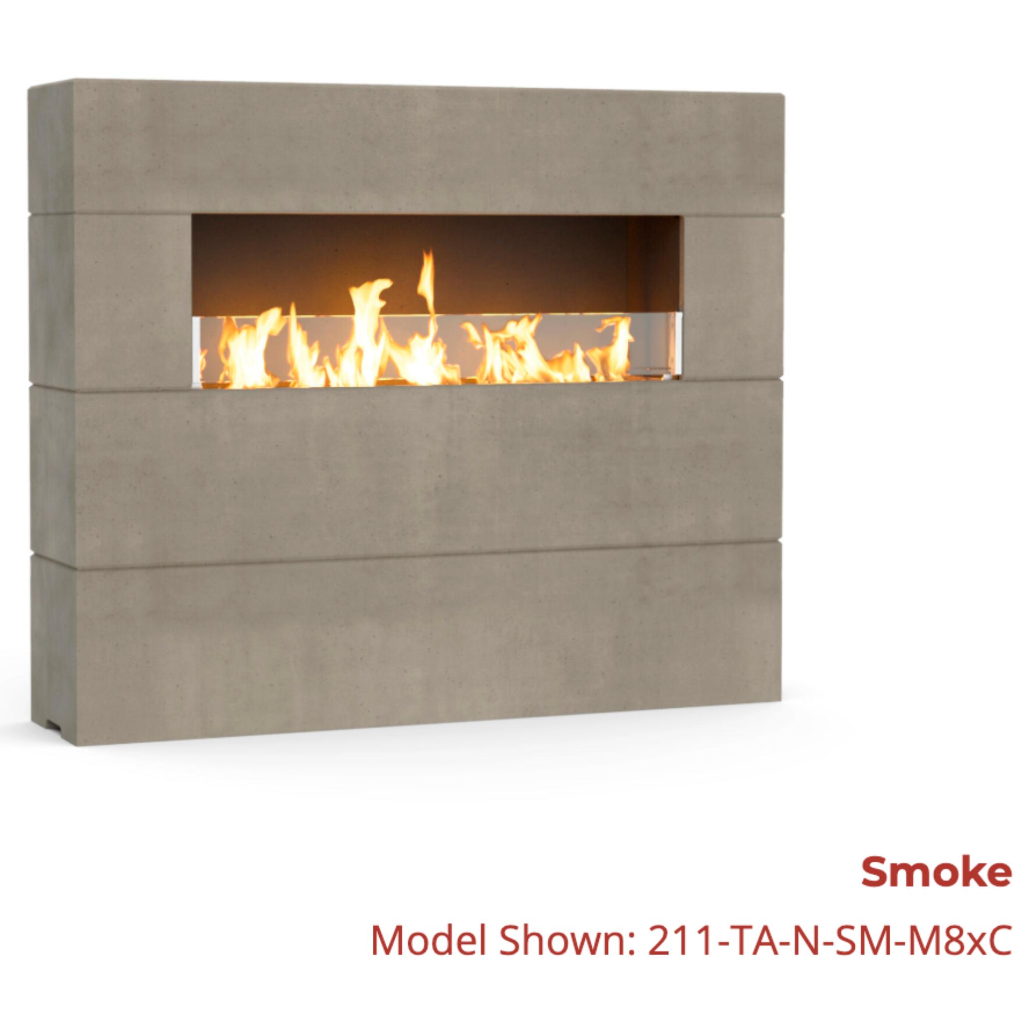 American Fyre Designs 72" Milan Tall Linear Outdoor Gas Fireplace