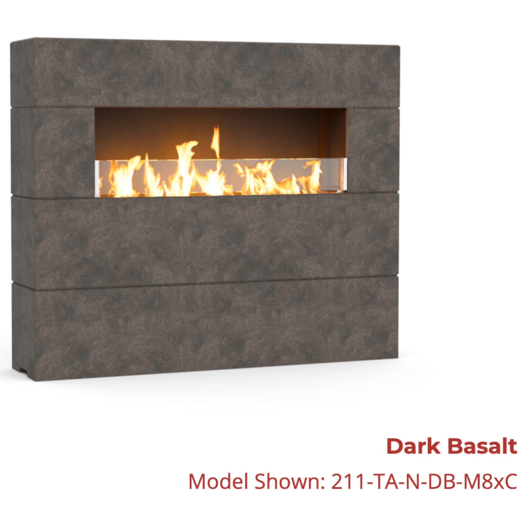 American Fyre Designs 72" Milan Tall Linear Outdoor Gas Fireplace