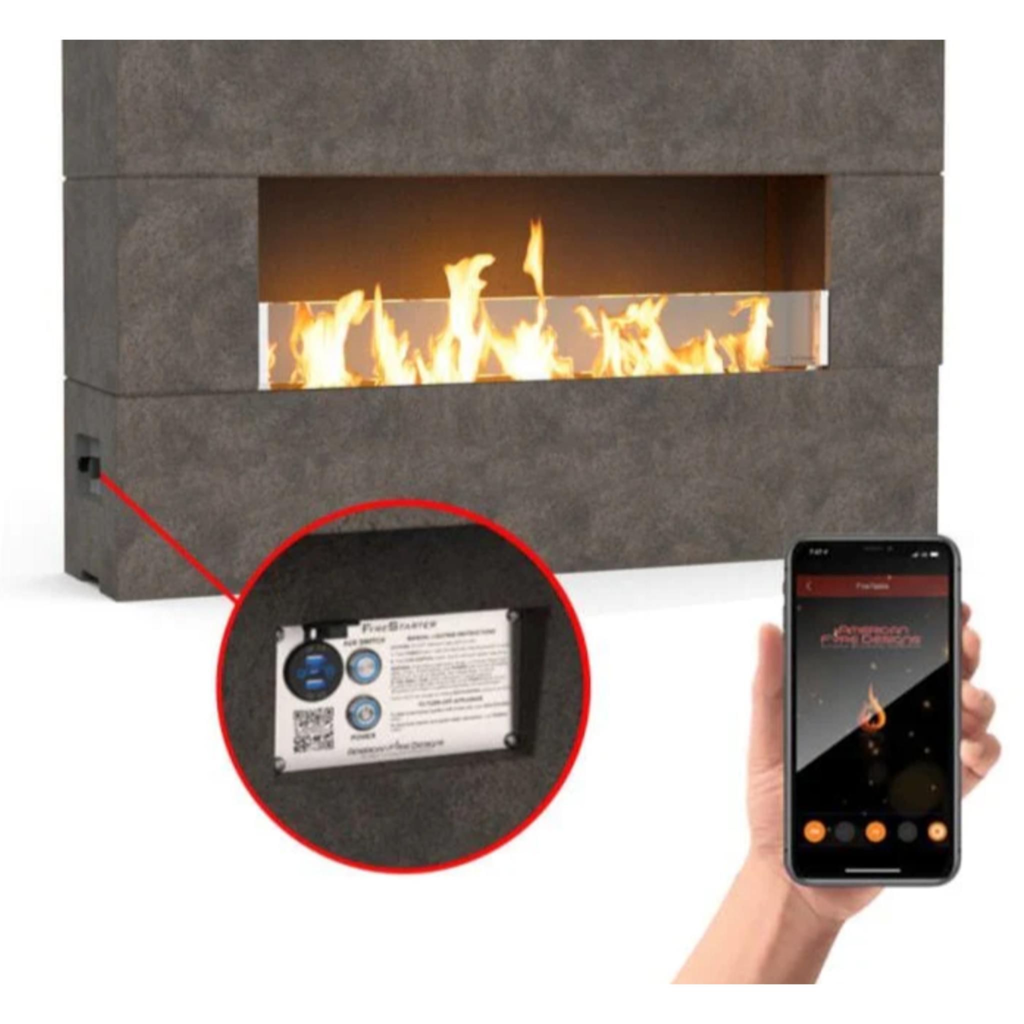 American Fyre Designs 72" Milan Tall Linear Outdoor Gas Fireplace