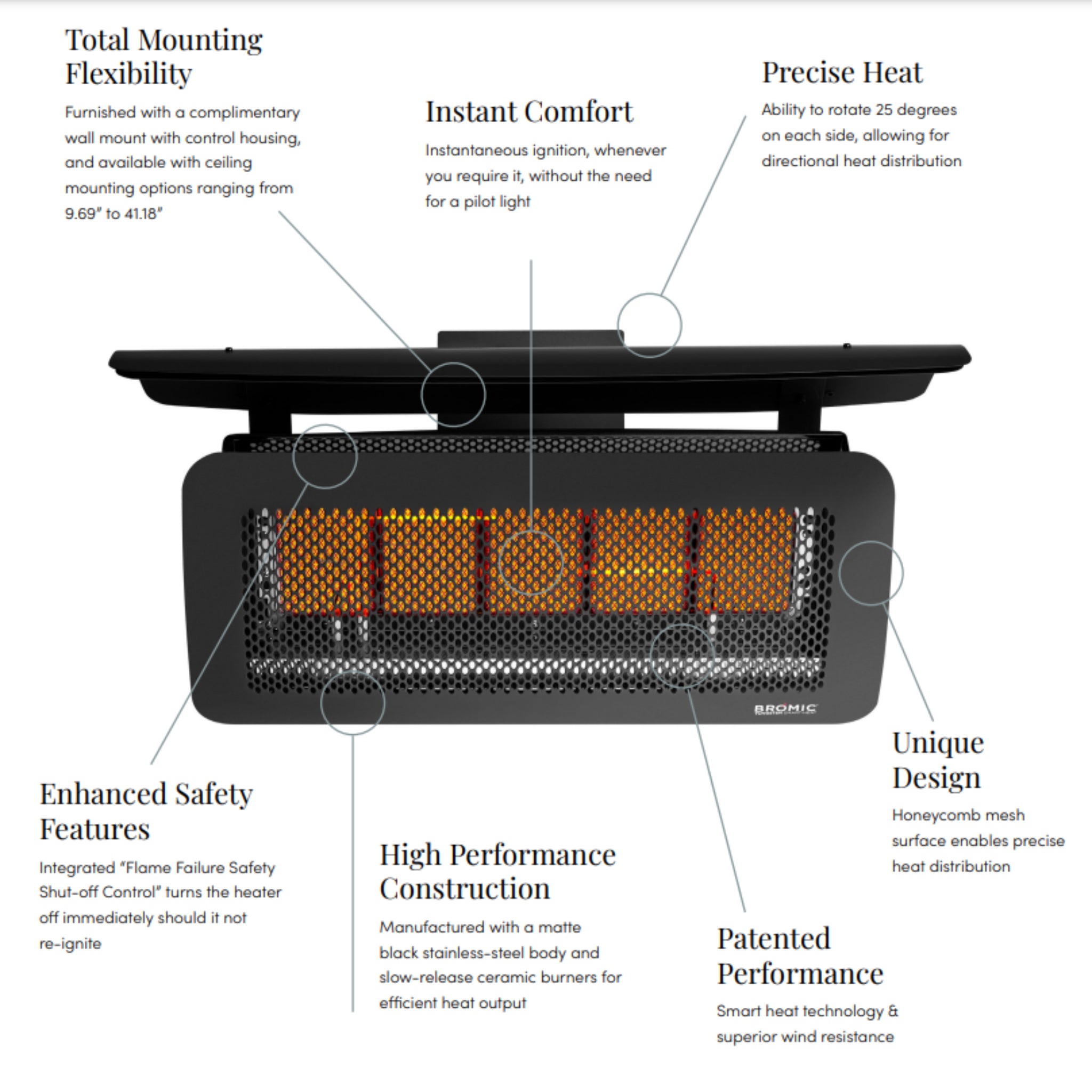 Bromic Tungsten Smart-Heat Gas Outdoor Heaters