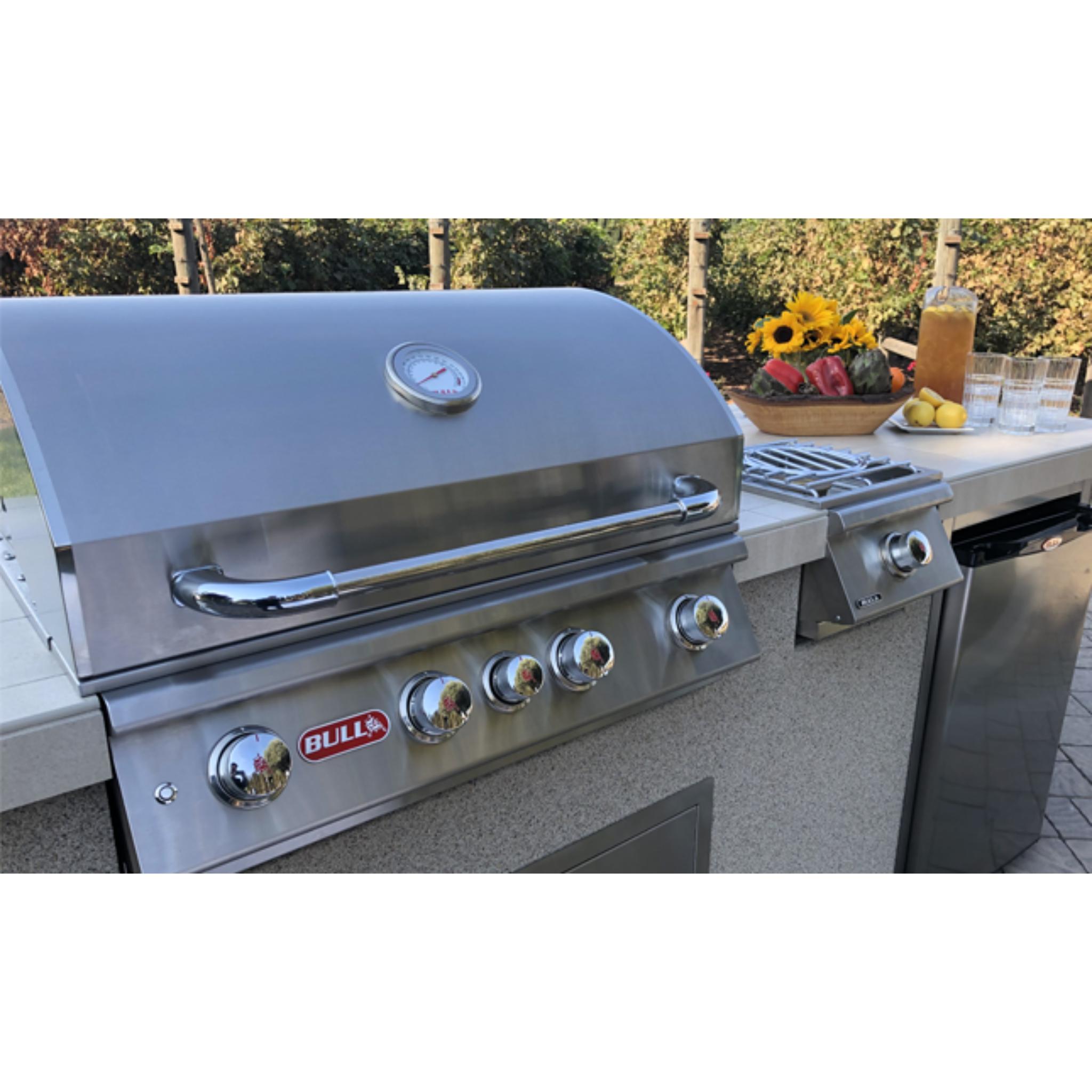 Bull Slide in Pro Single Side Burner with Cover