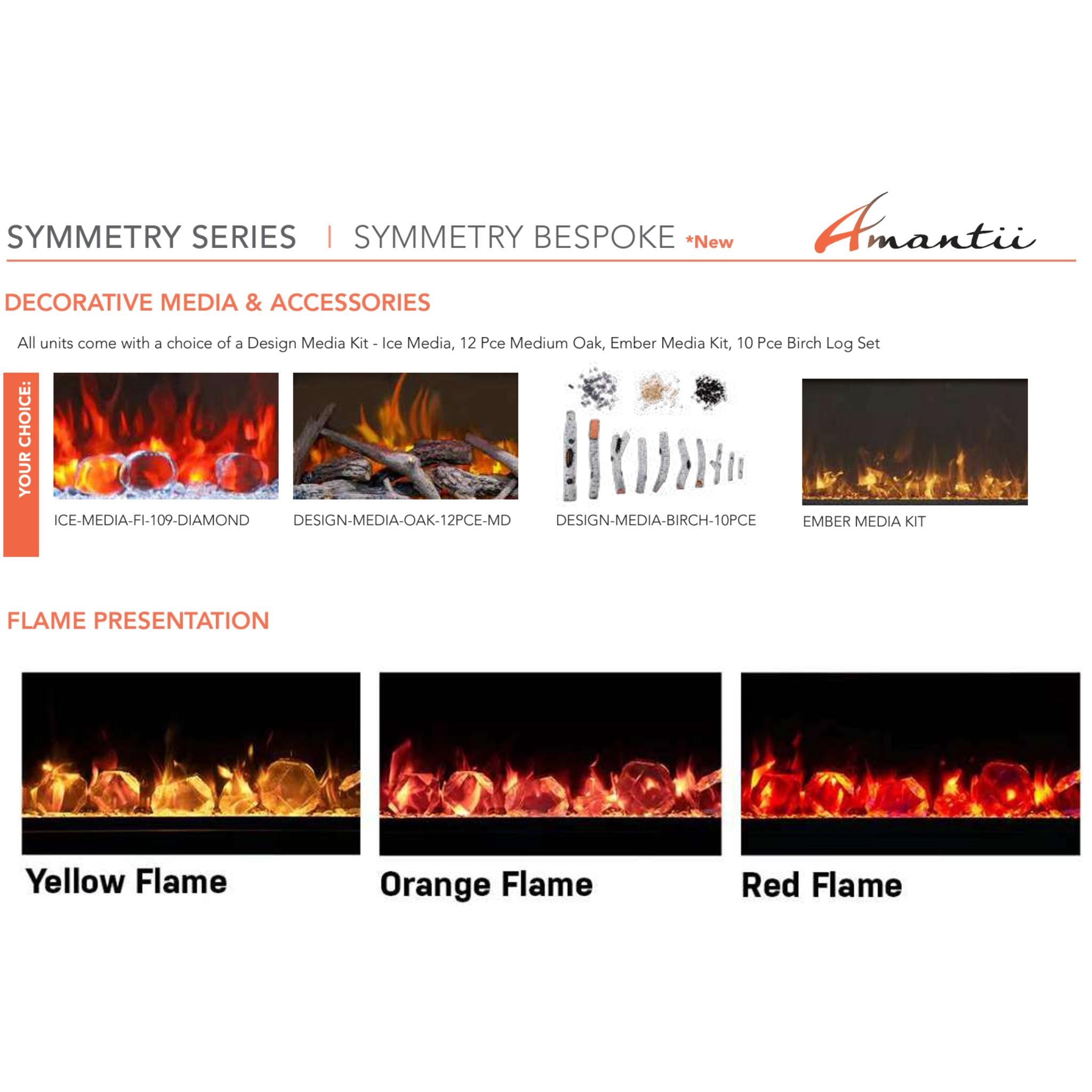 Amantii Symmetry Bespoke Smart Electric Fireplace