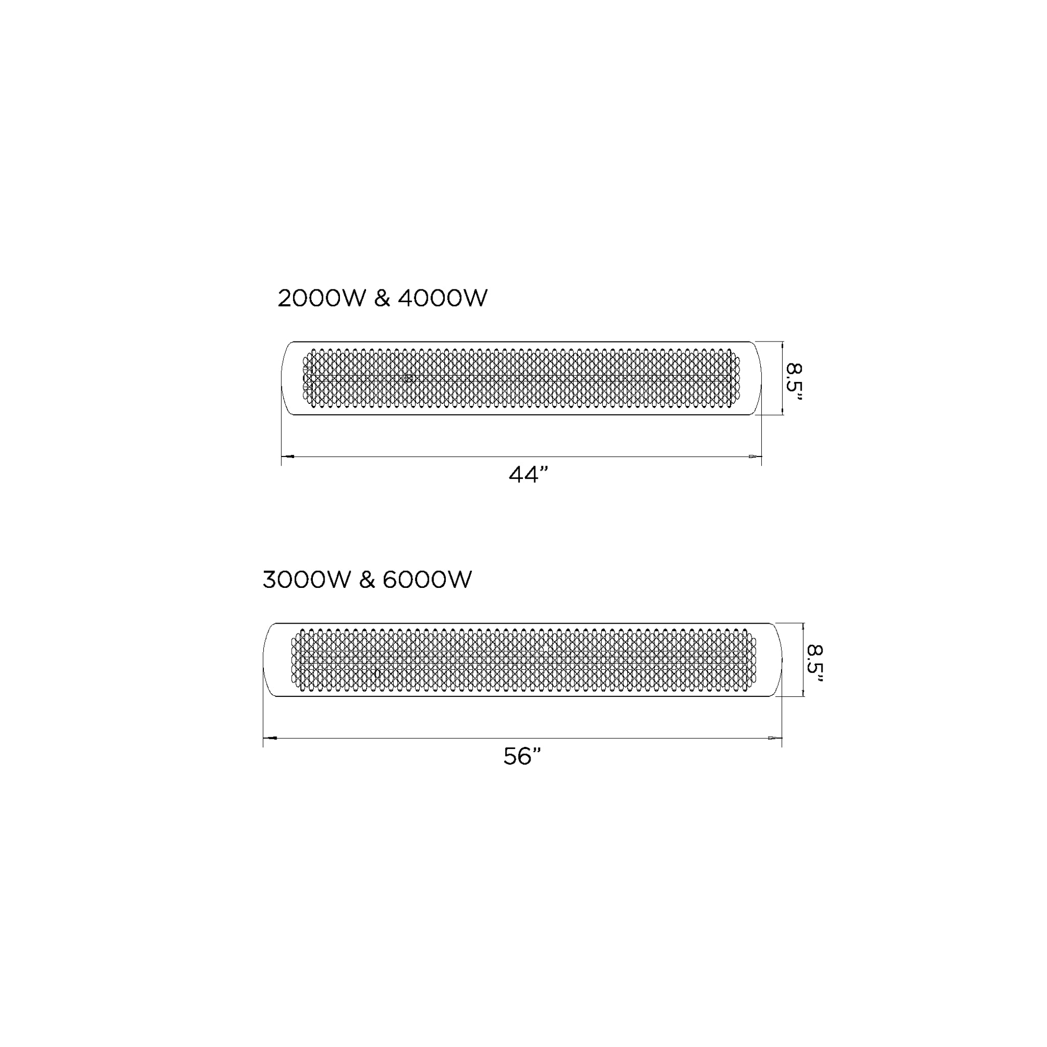Bromic Tungsten Smart-Heat Electric Outdoor Heaters 56"