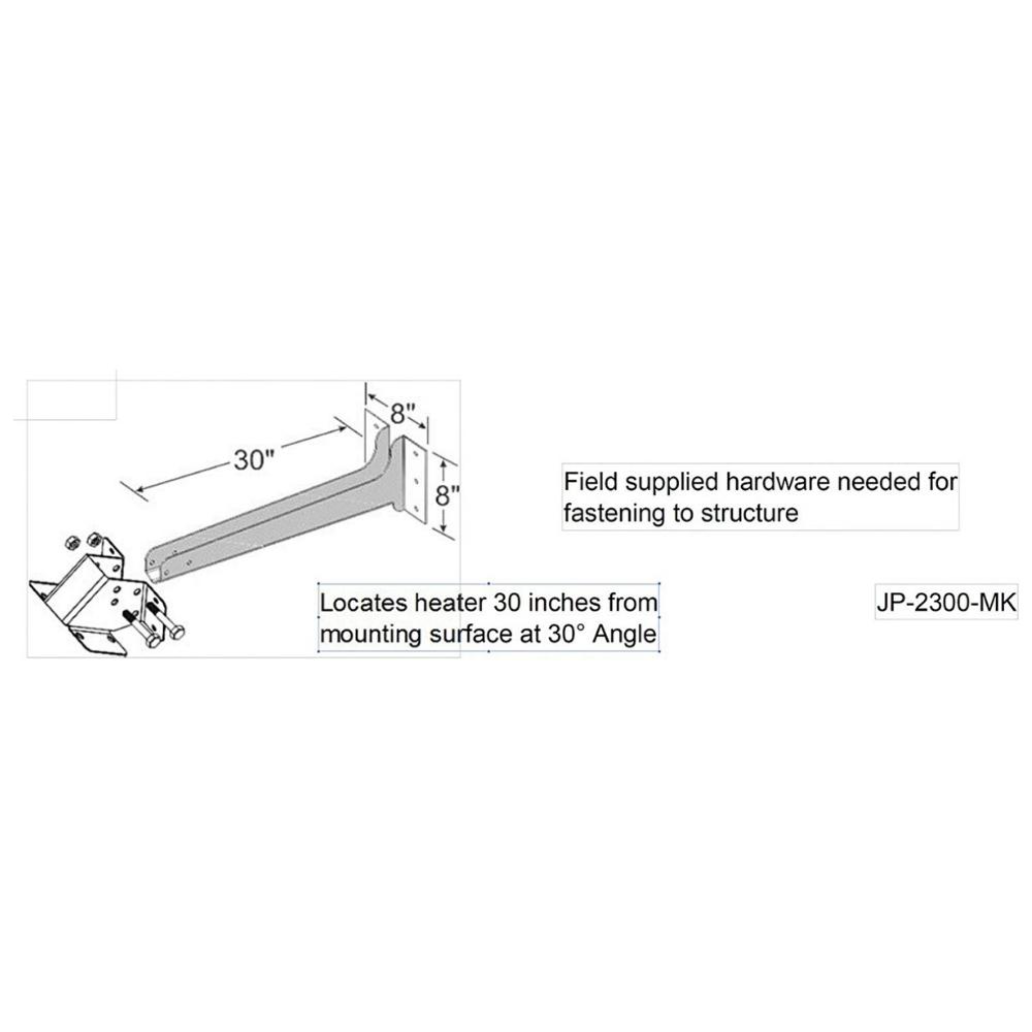 Schwank Wall, Ceiling, and Pole Mount Kits for 2100 & 2300 Series Patio Heaters