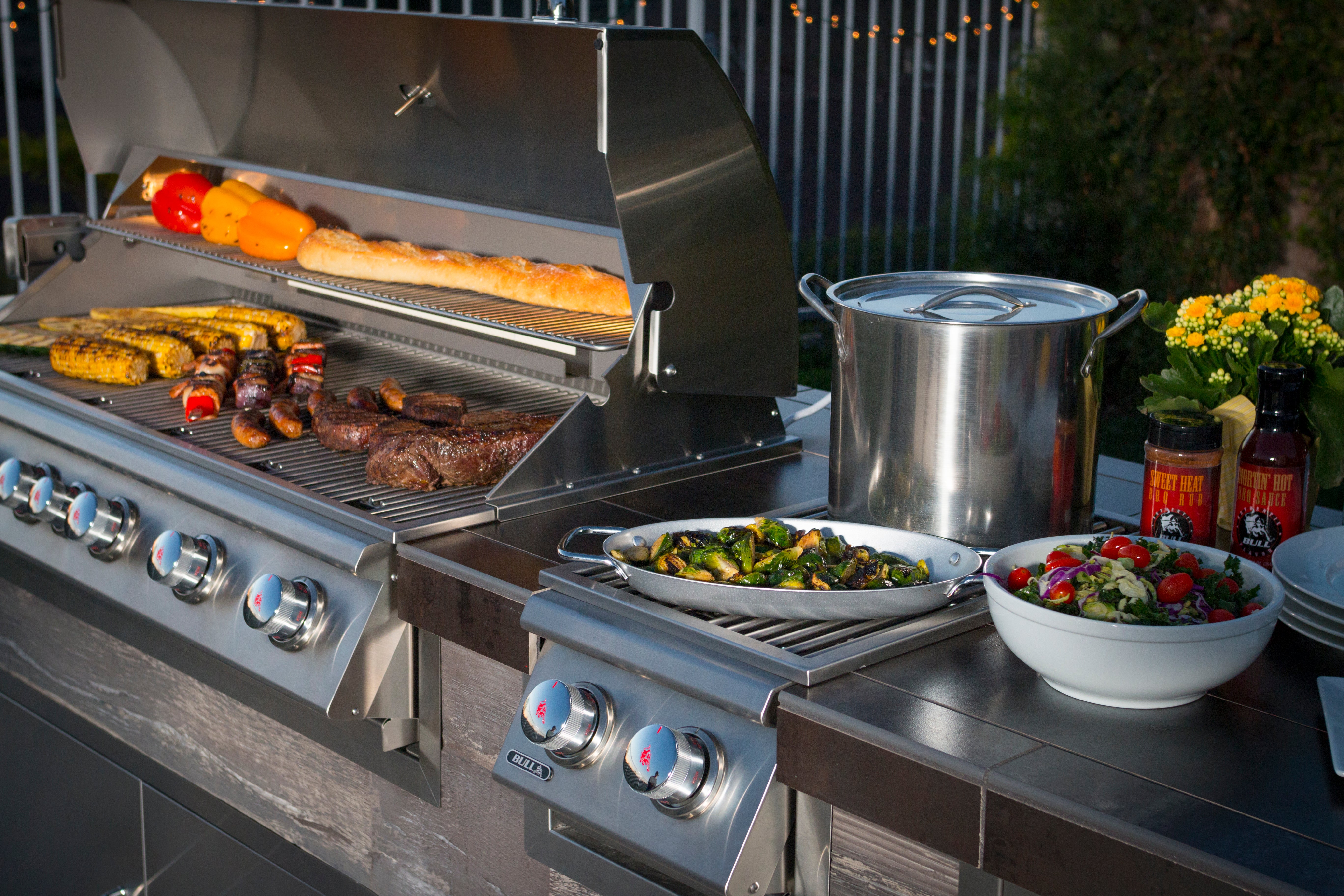 Bull Double Slide-In Side Burner with Cover
